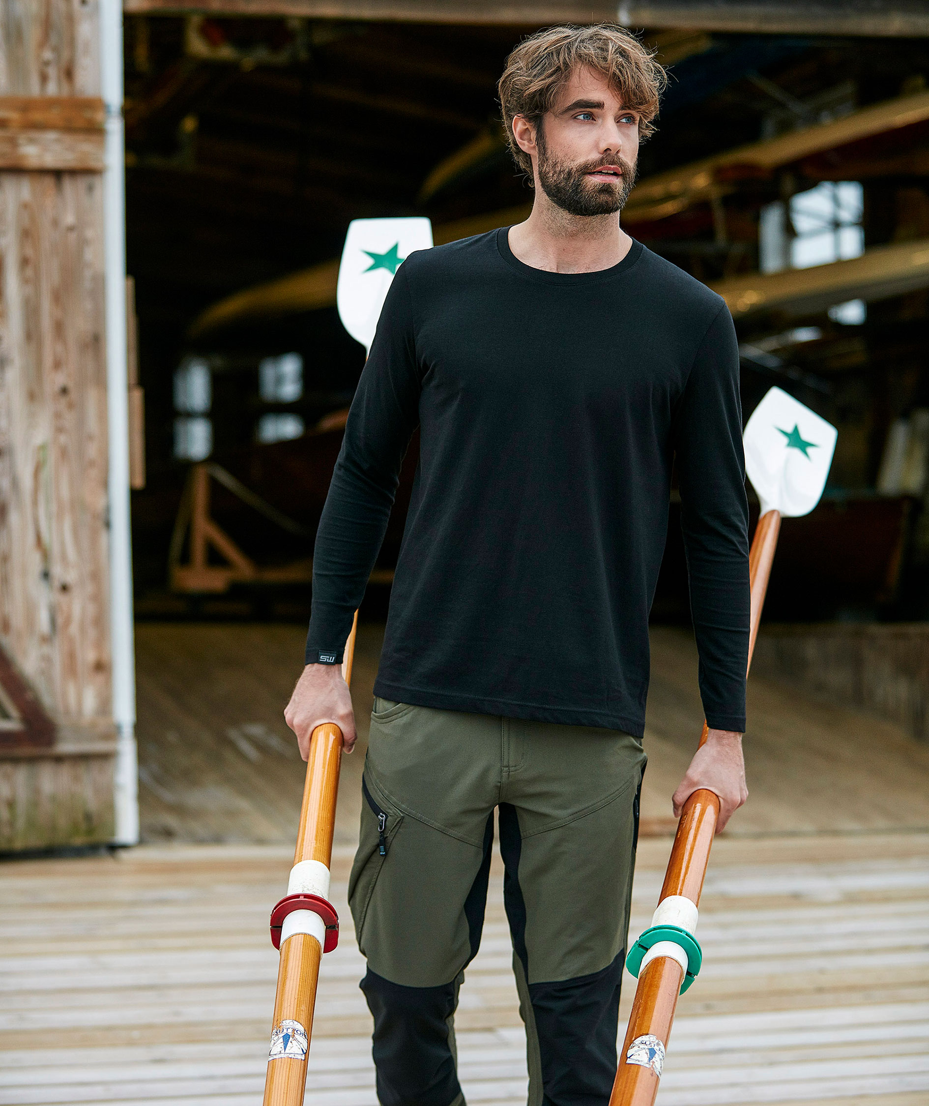 South West Vermont l&aring;ng&auml;rmad T-shirt, Black