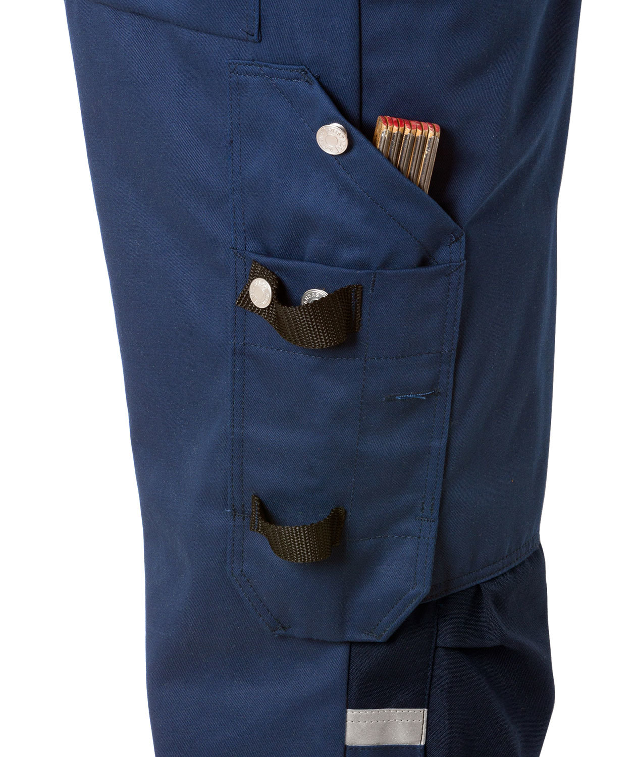 Fristads kjeledress 8026, Hi-vis gul/marinebl&aring;, large image number 2