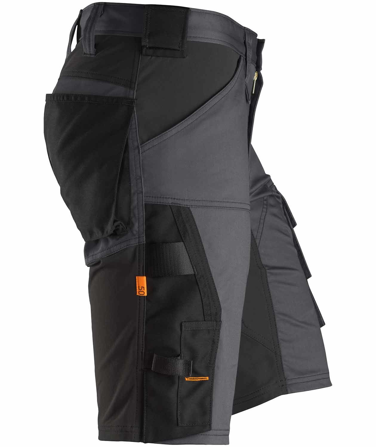 Snickers AllroundWork arbeidsshorts 6143, St&aring;lgr&aring;/Svart, large image number 3