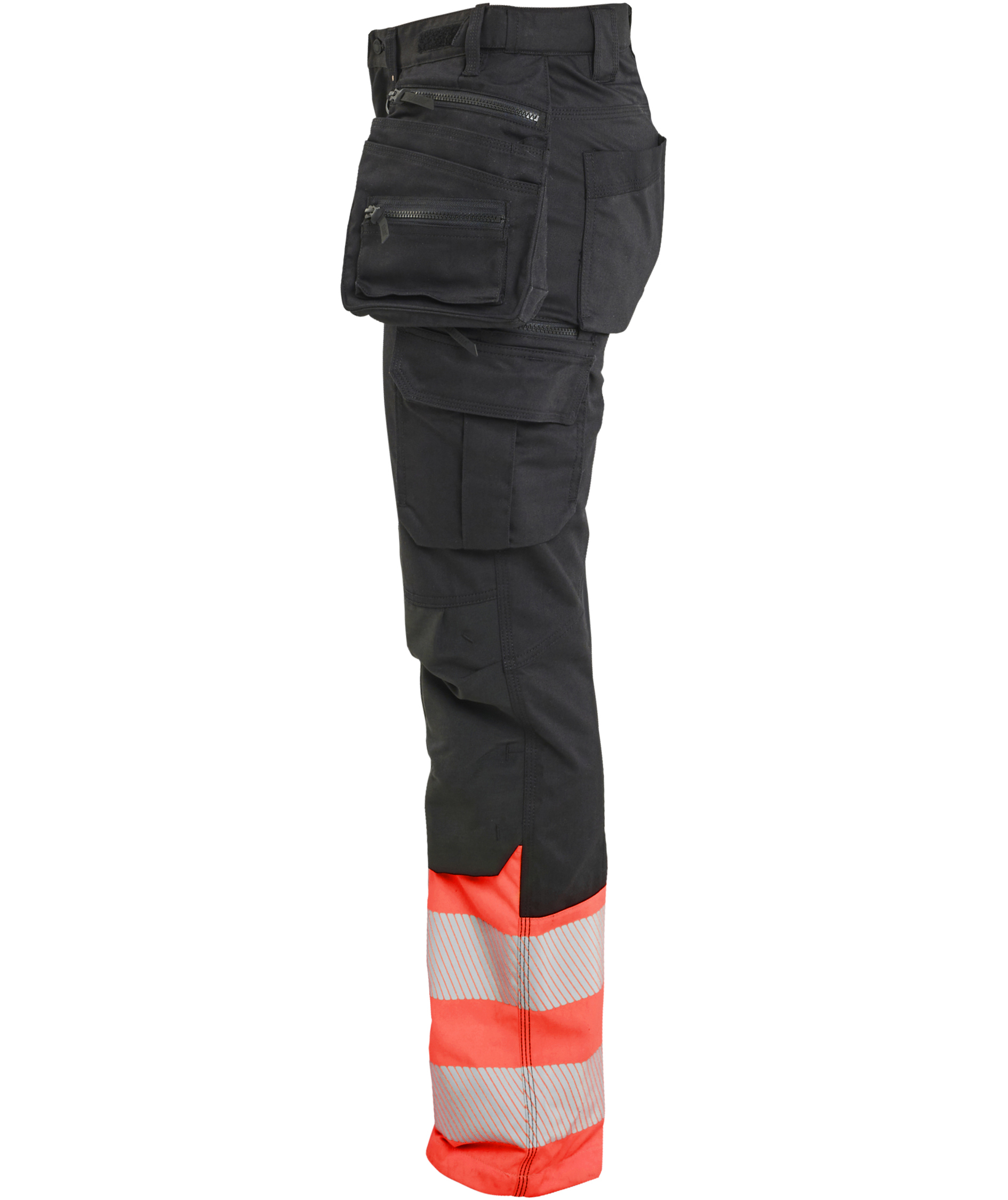 Bl&aring;kl&auml;der women's craftsman trousers, Black/Hi-Vis Red, large image number 3