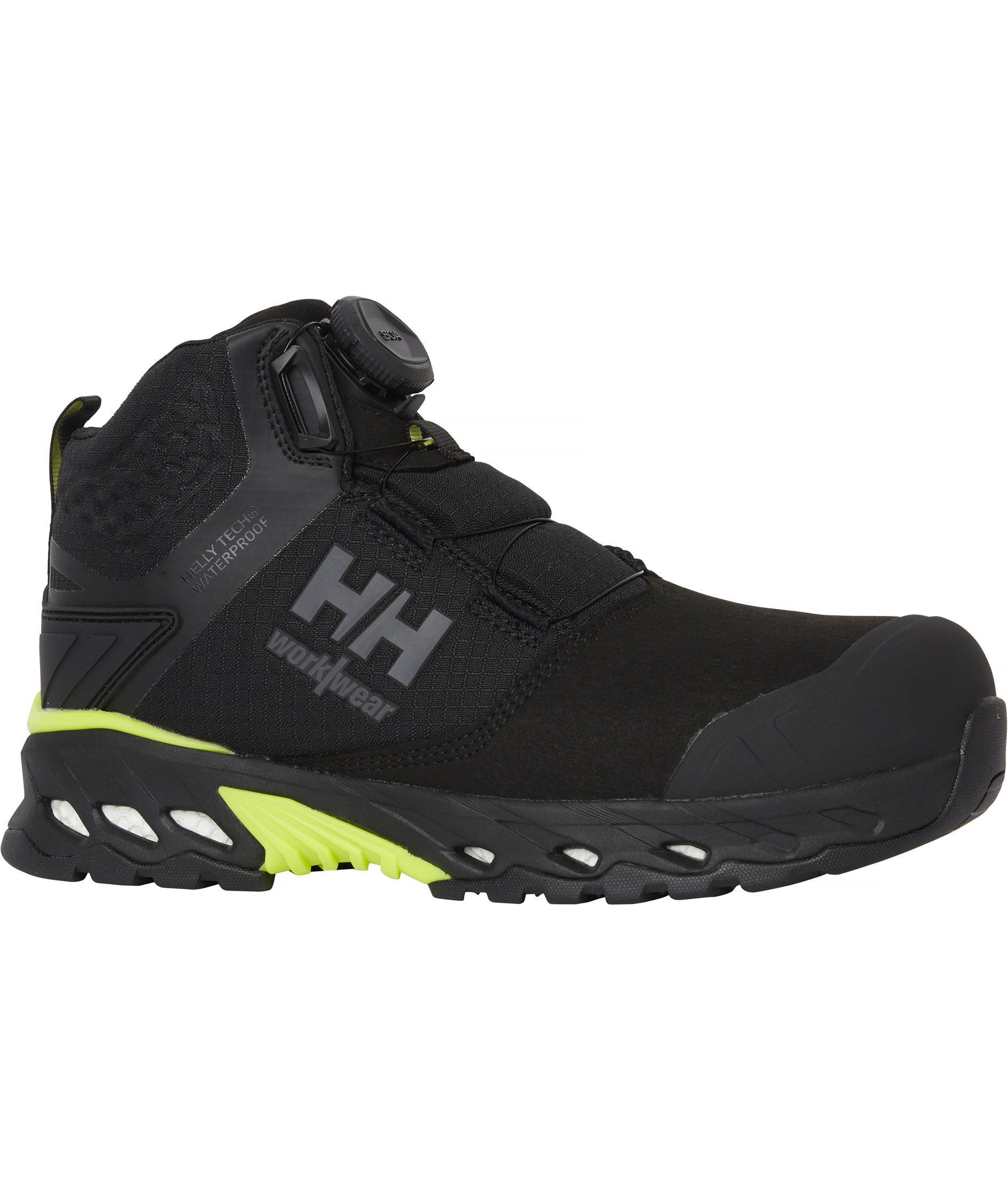 Helly&nbsp;Hansen Magni Evo MXR Mid Boa&reg; vinter skyddsst&ouml;vlar, Black/Dark lime