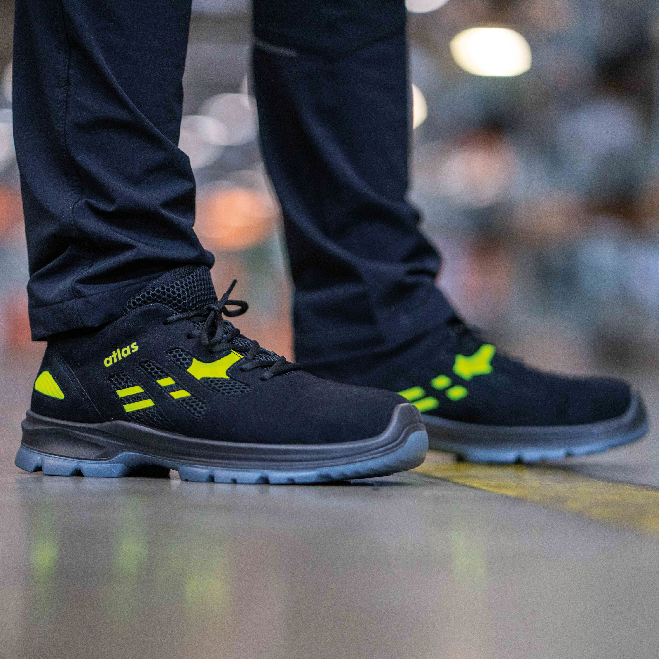 Atlas Flash 2600 vernesko S1, Svart/Gr&oslash;nn, large image number 2