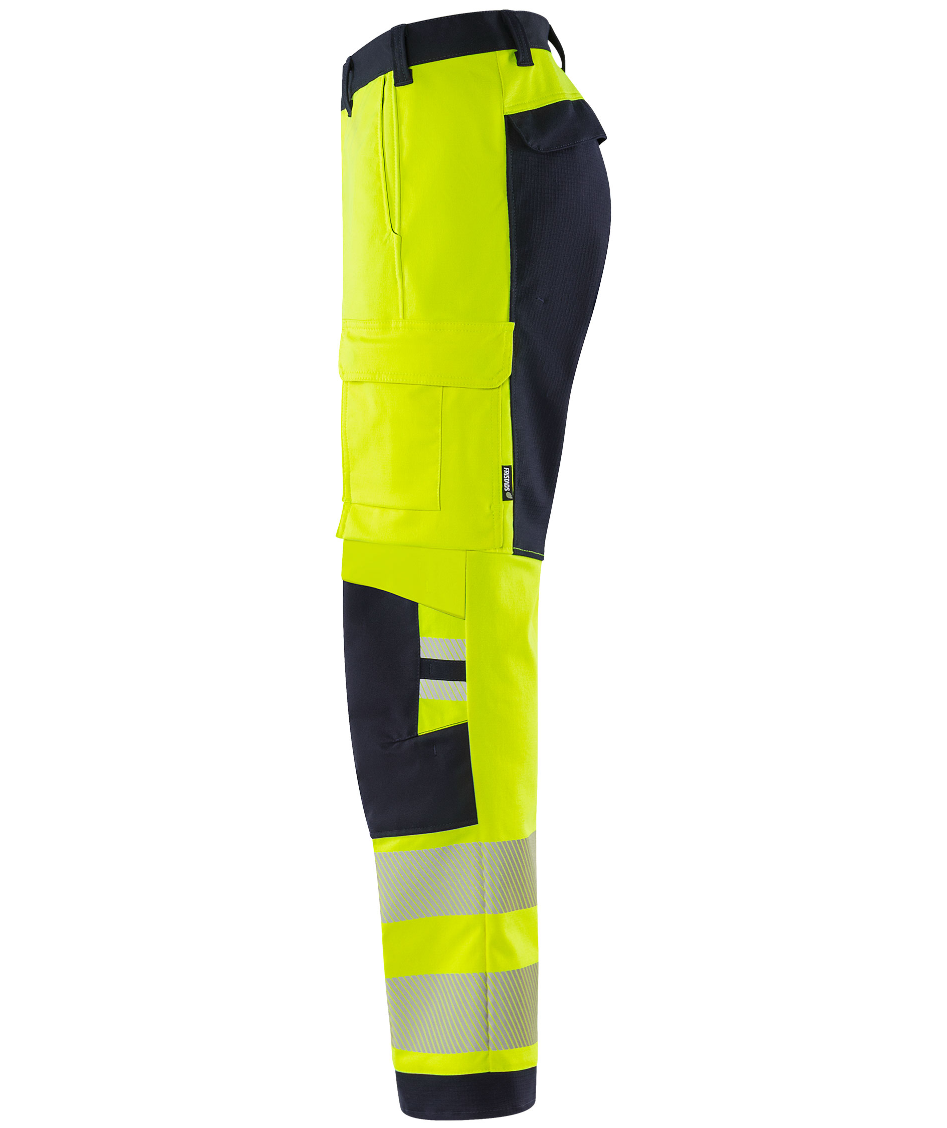 Fristads Flamestat Green arbejdsbukser 2956 GFS, Hi-Vis gul/marine, large image number 3