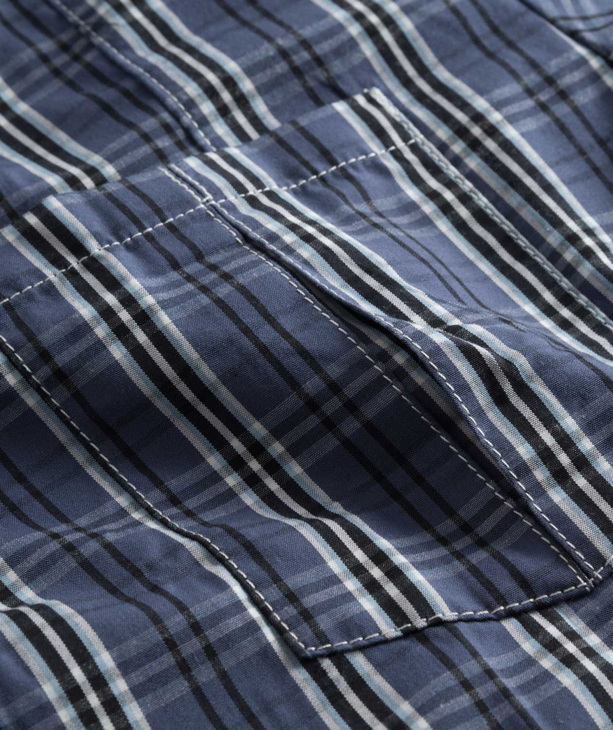 Kentaur kort&auml;rmad skjorta, Bl&aring;/Svart/Vit Rutig, large image number 3