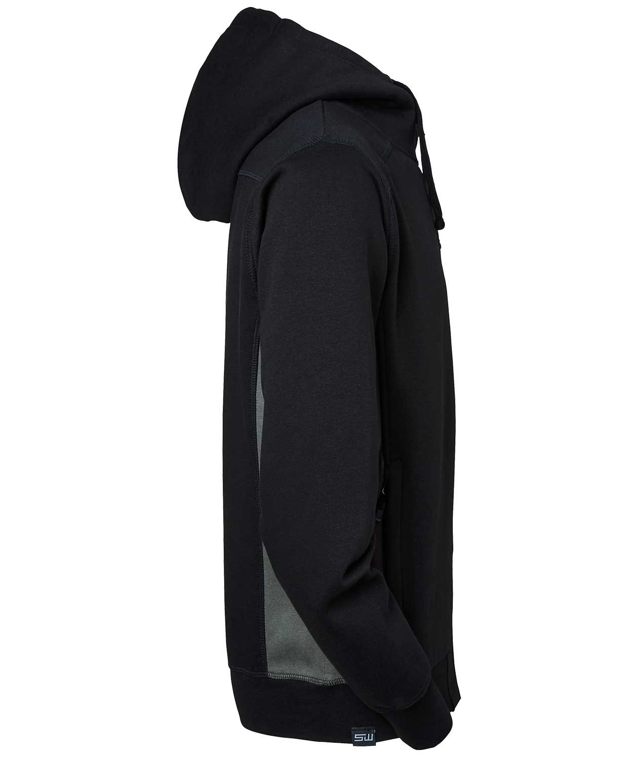 South West Franklin hoodie with full zipper, Black/Grey