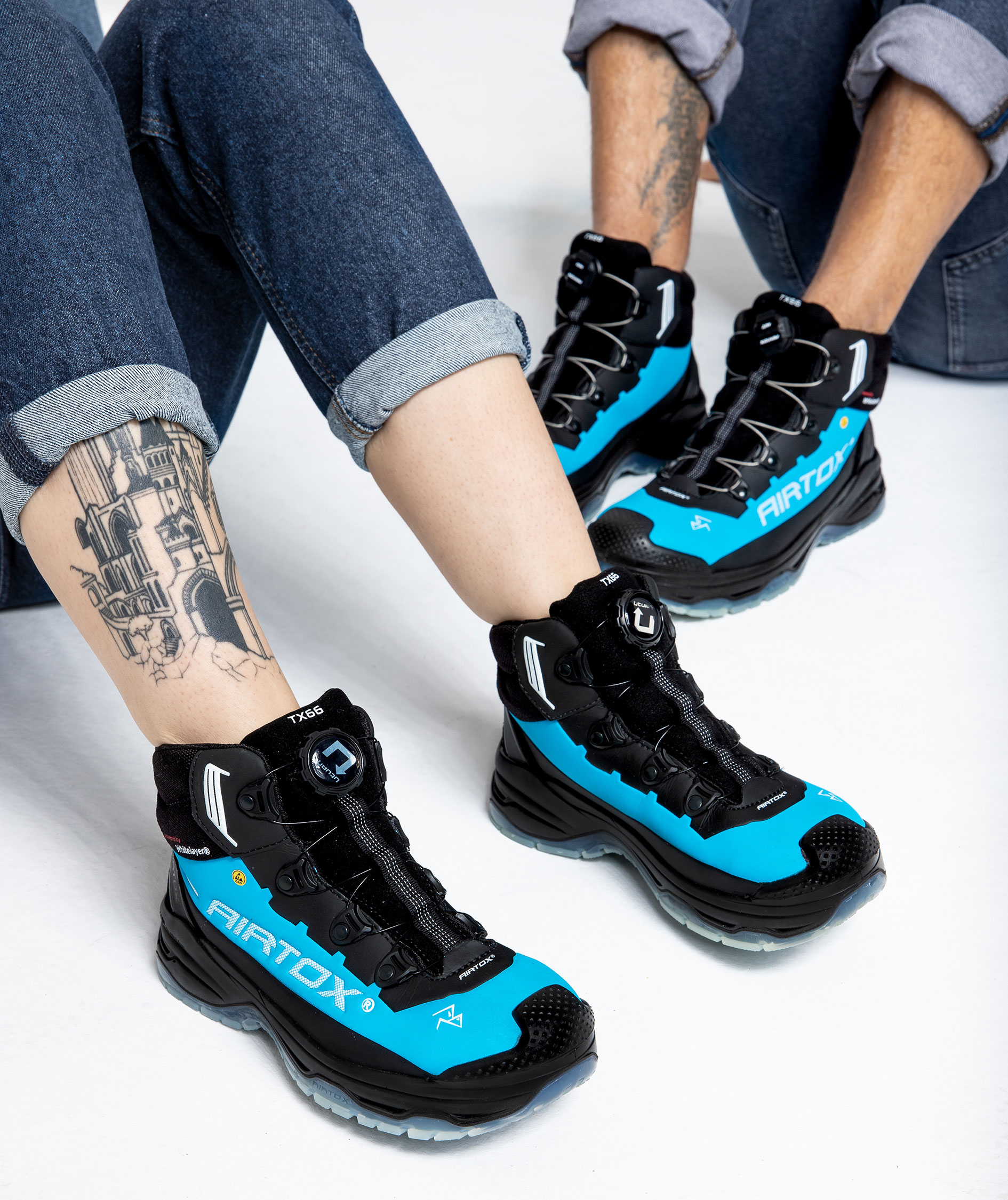 Airtox TX66 sikkerhedsst&oslash;vletter S3, Bl&aring;/Sort, large image number 2