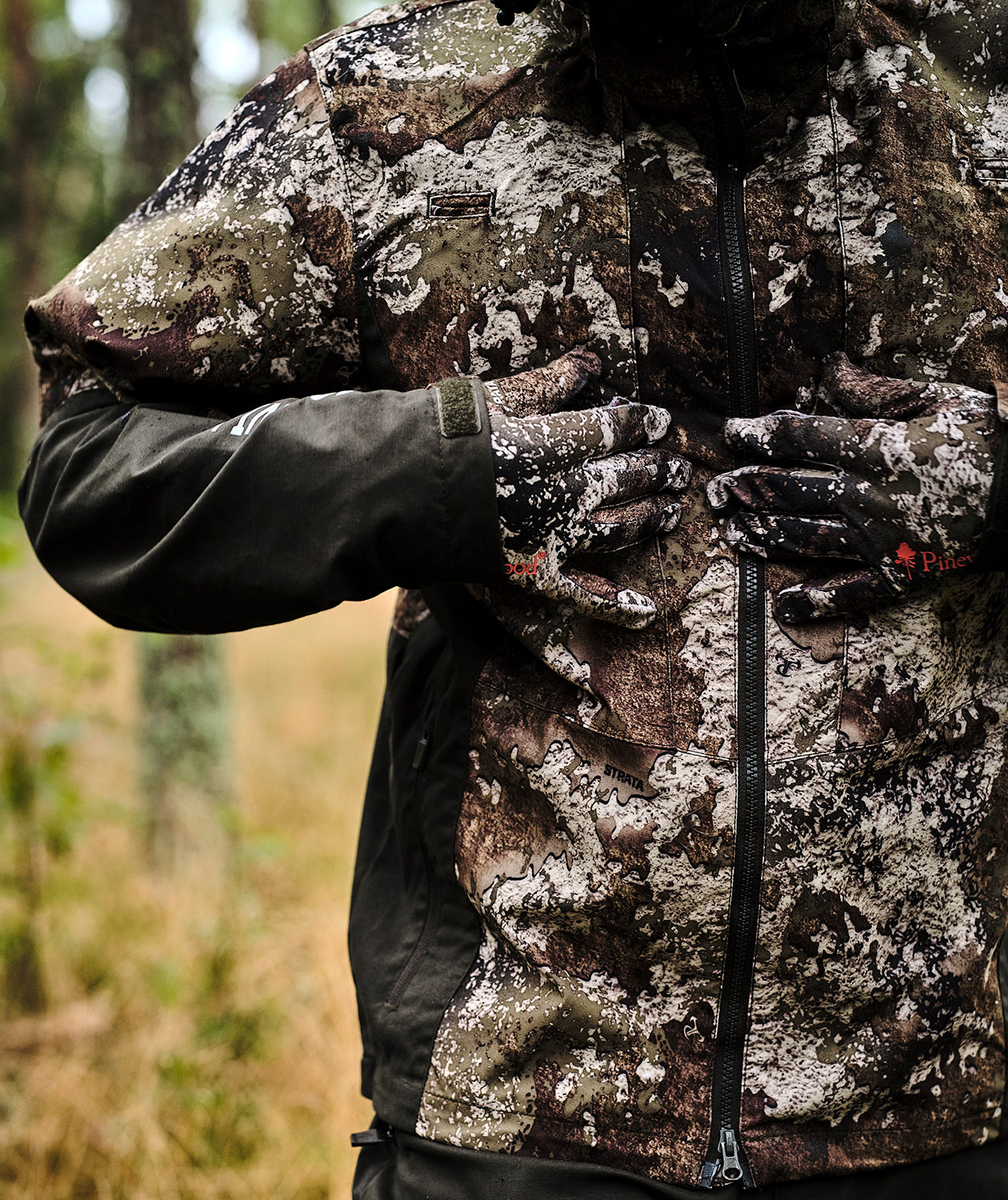 Pinewood Furudal Tracking Camou jakke, Strata/Mossgr&oslash;n, large image number 4