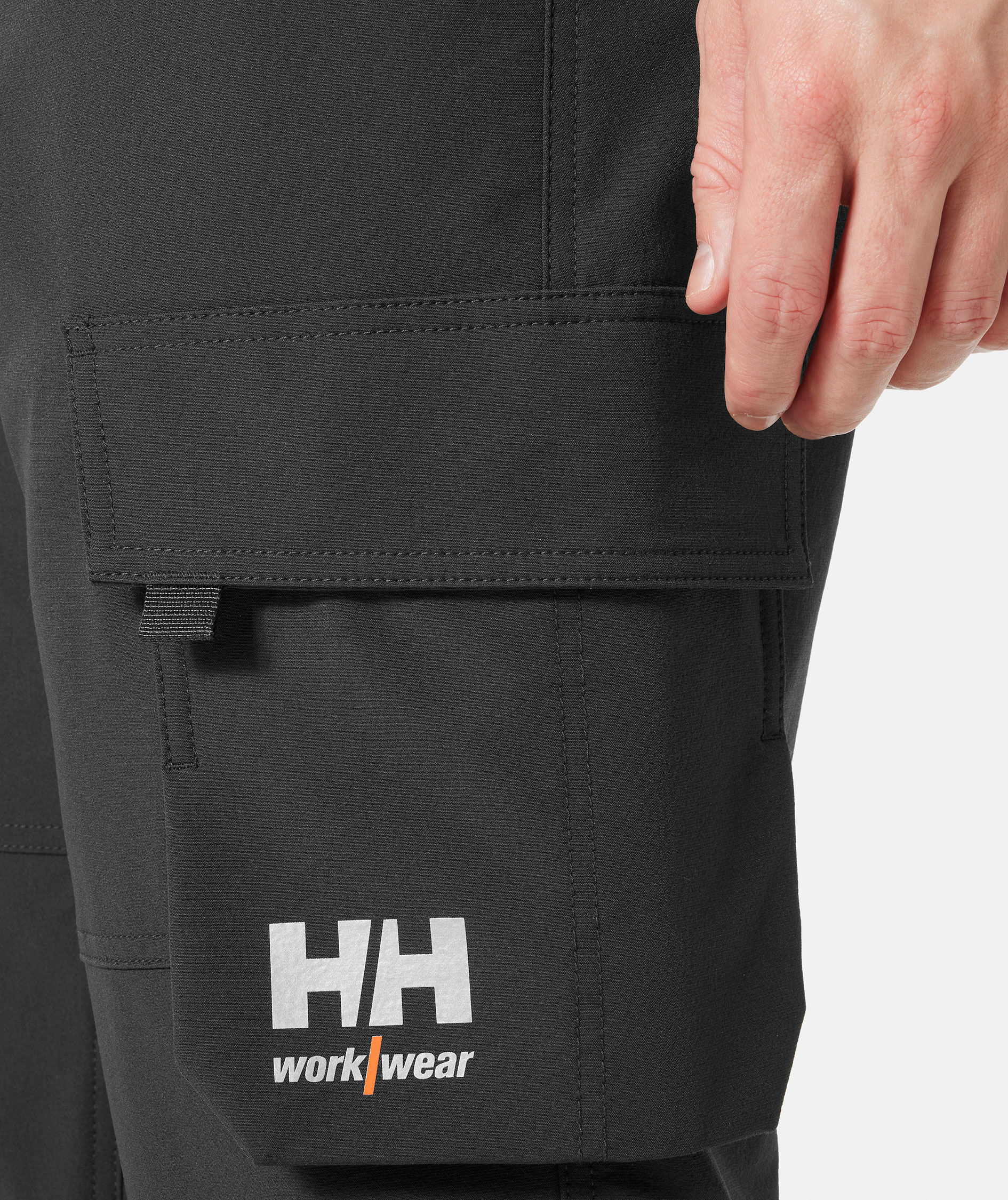 Helly Hansen Alna 4X cargo servicebyxa full stretch, Varsel Gul/Ebony, large image number 4