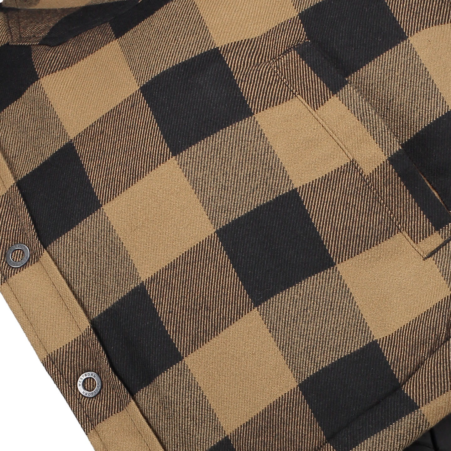 Westborn Gef&uuml;ttert Flannell Hemdjacke, Camel/Black, large image number 10