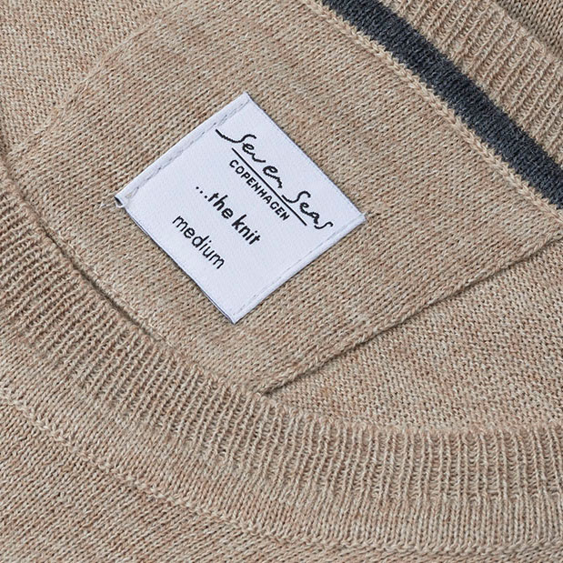 Seven Seas Strickpullover mit Merinowolle, Sand melange, large image number 3