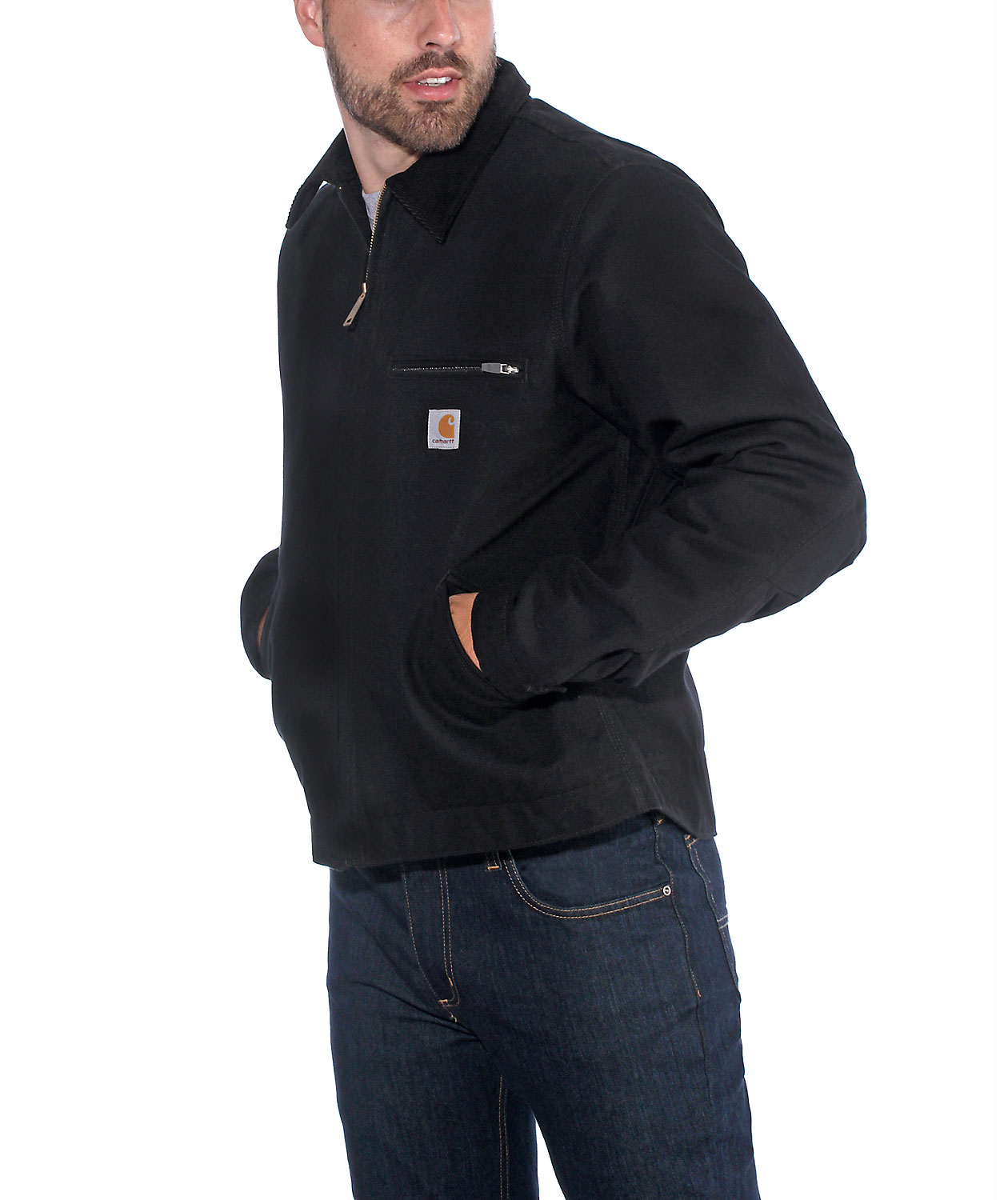 Carhartt Duck Detroit jakke, Sort, large image number 4