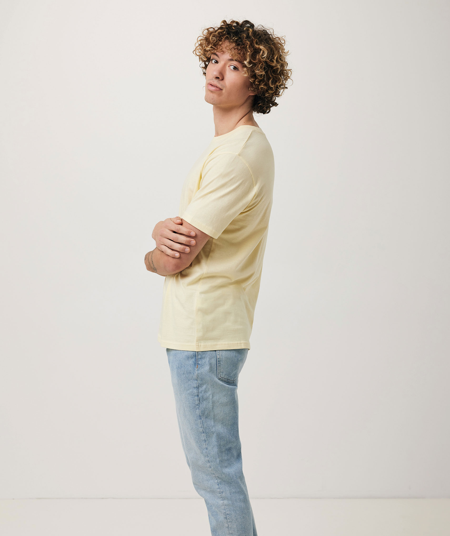 Iqoniq Brett T-Shirt, Cream Yellow, large image number 4