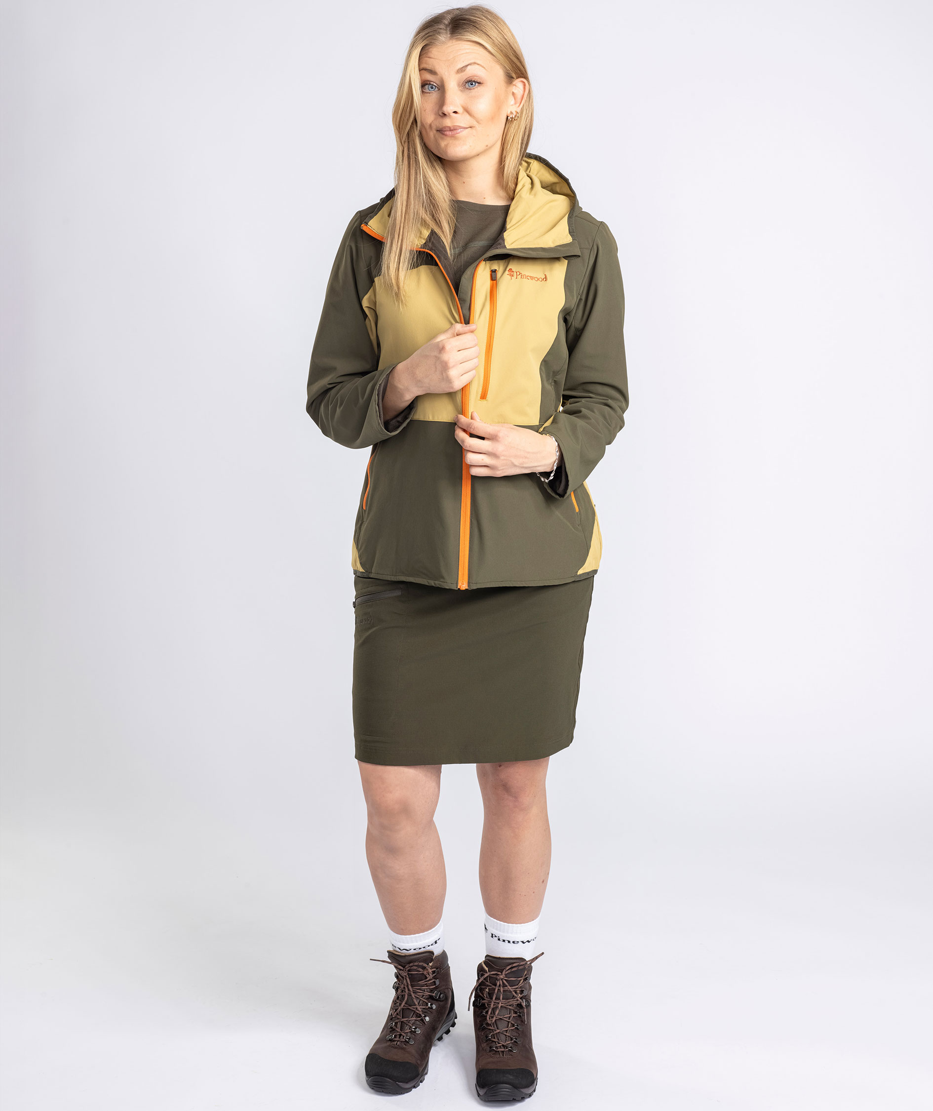 Pinewood Finnveden Hiking nederdel, Moss green, large image number 6