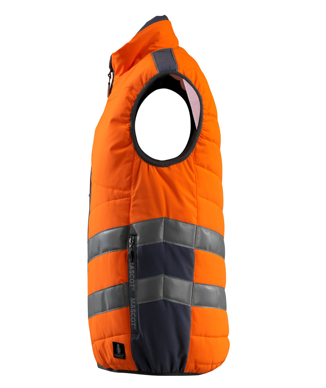 Mascot Safe Supreme Grimsby quilted vest, Hi-Vis Orange/Dark Marine, large image number 1