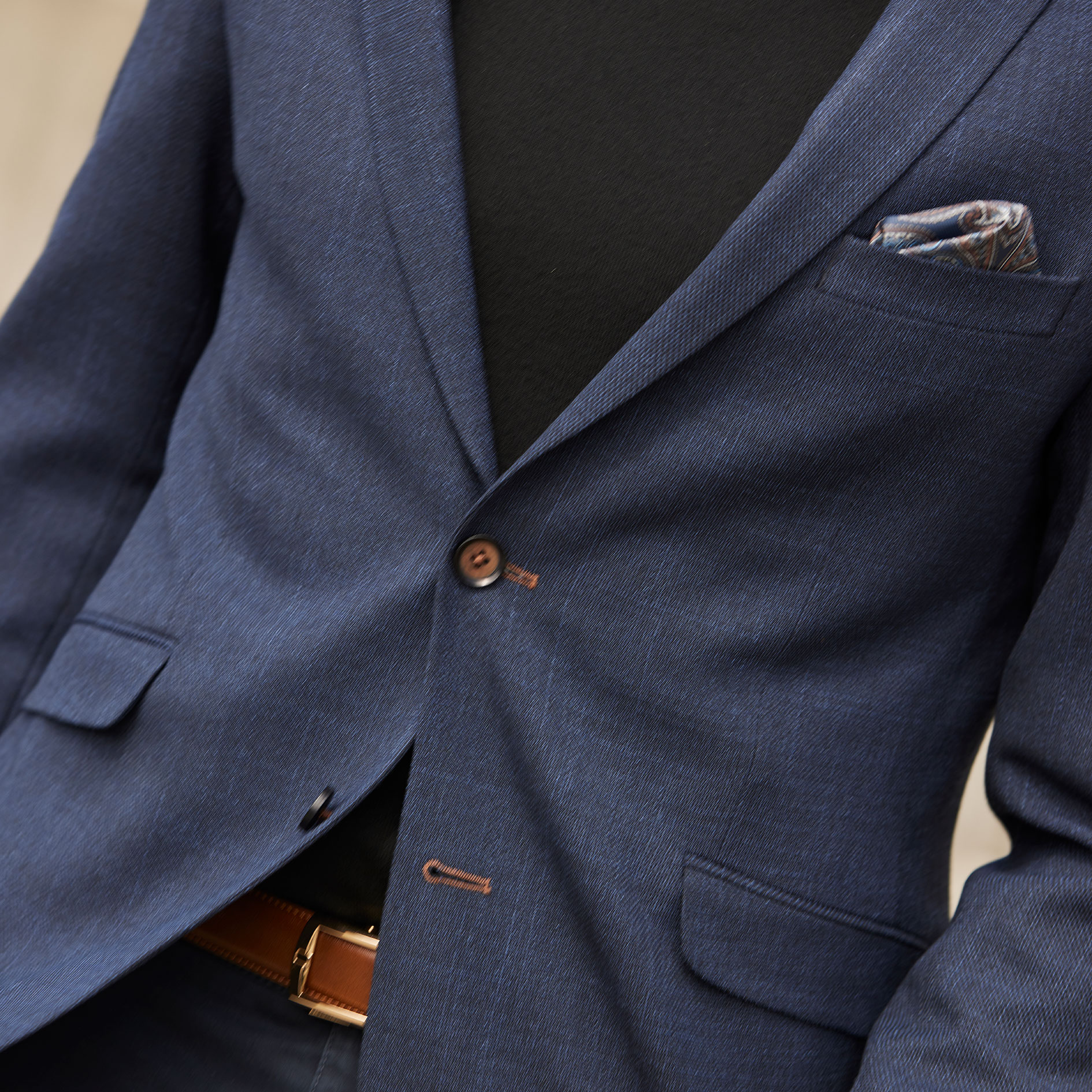 Sunwill Modern fit kavaj med ull, Dark navy, large image number 3