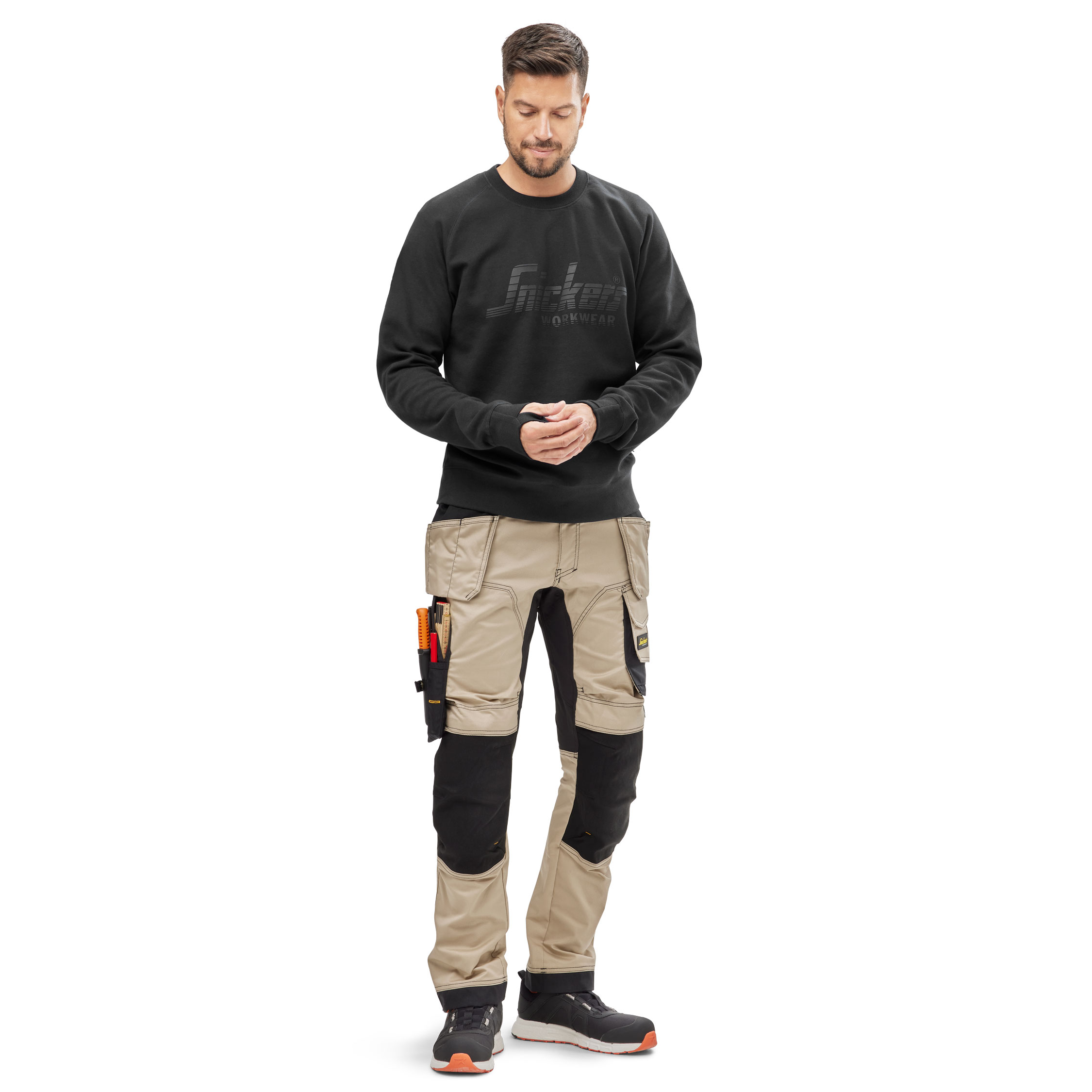Snickers AllroundWork h&aring;ndverksbukse 6241, Khaki/Svart