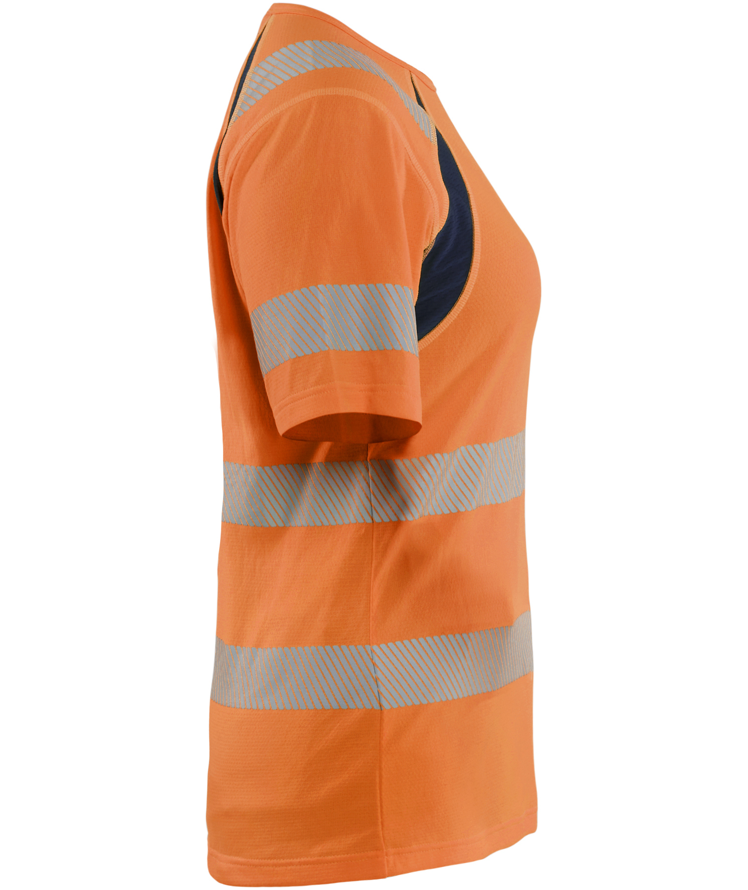 Bl&aring;kl&auml;der women's T-shirt, Hi-Vis Orange/Navy, large image number 2