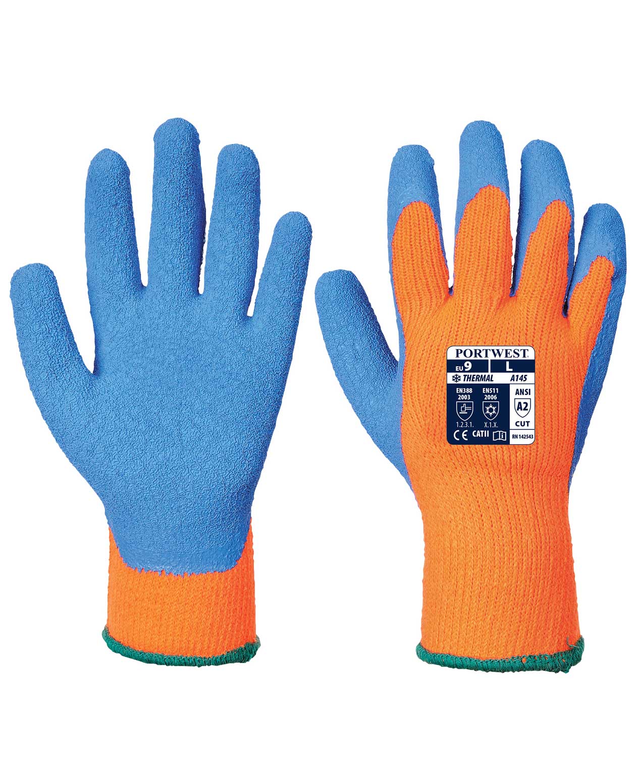 Portwest A145 winter work gloves, Blue/Orange, large image number 0