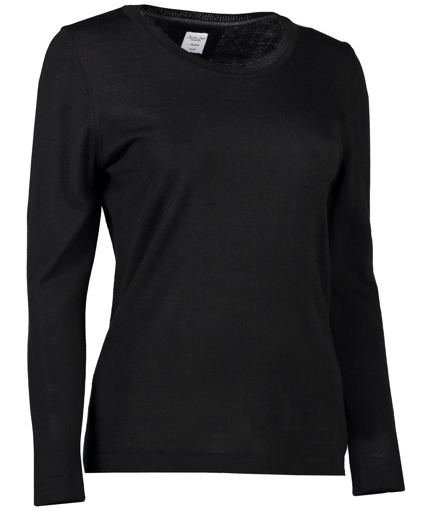 Seven Seas women's knitted pullover with merino wool, Black, large image number 2