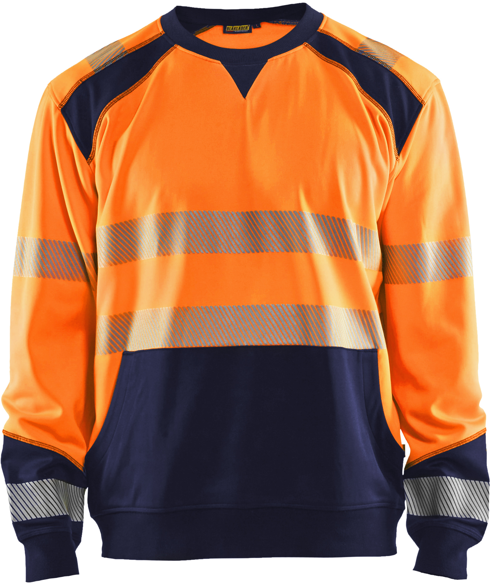 Bl&aring;kl&auml;der sweatshirt, Hi-vis Orange/Marine, Hi-vis Orange/Marine, swatch