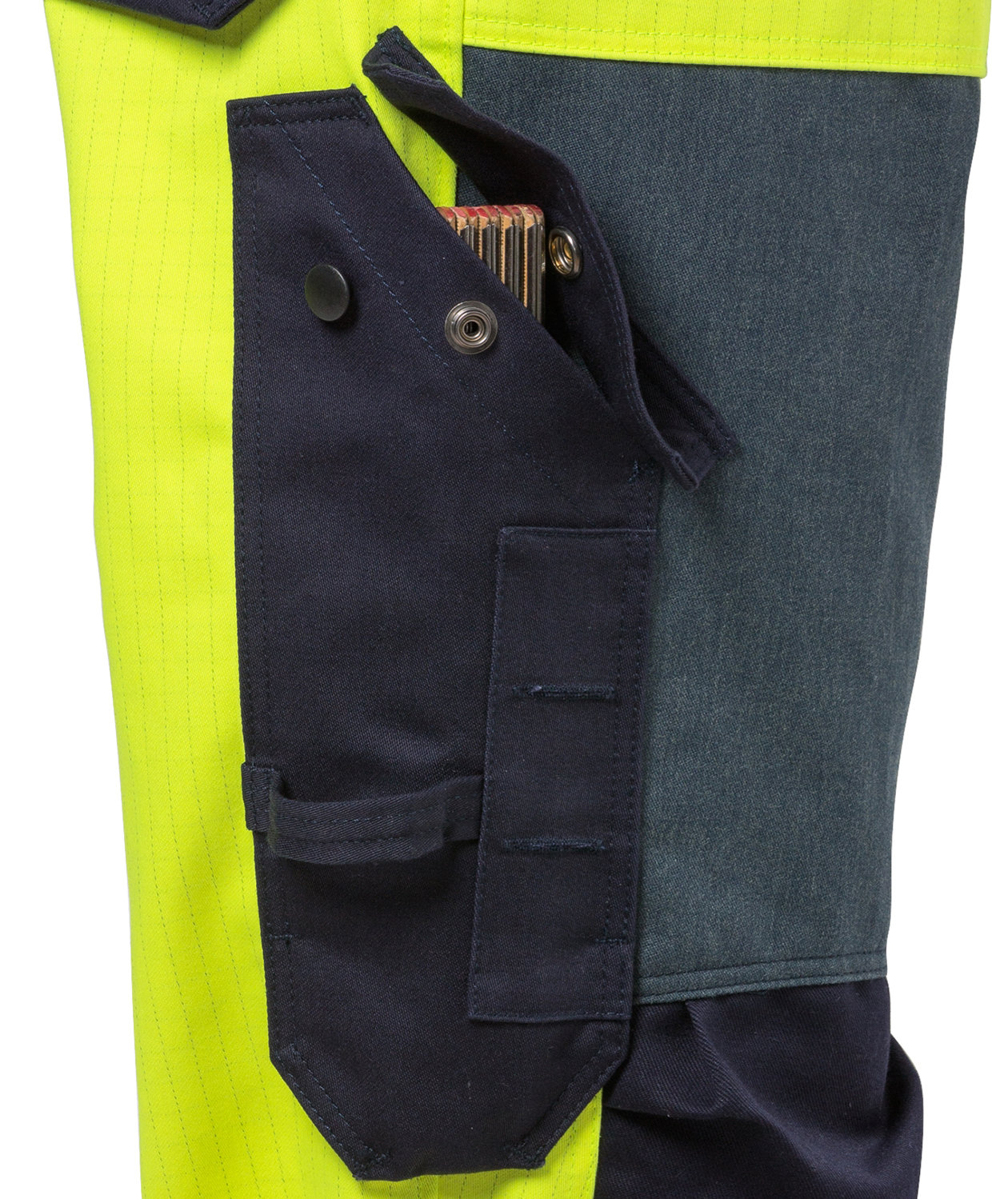 Fristads Flame arbejdsbukser 2585, Hi-Vis gul/marine, large image number 2