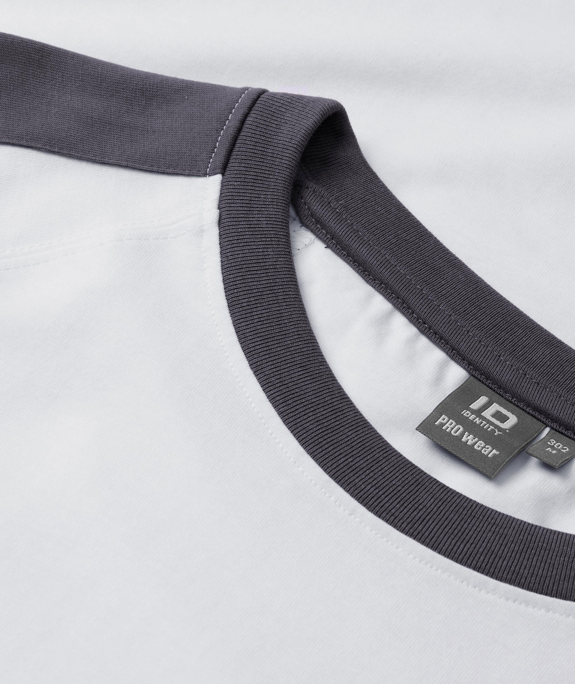 ID Pro Wear kontrast T-shirt, Vit, large image number 3
