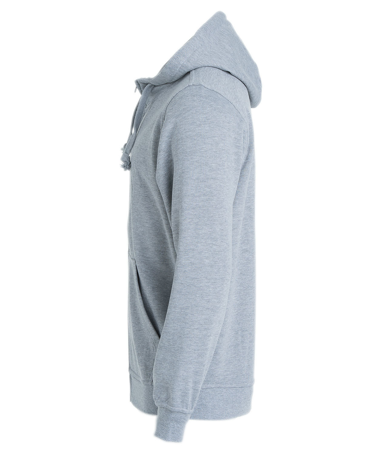 Clique Basic Hoody Full Zip hoodie med blixtl&aring;s, Gr&aring;melerad