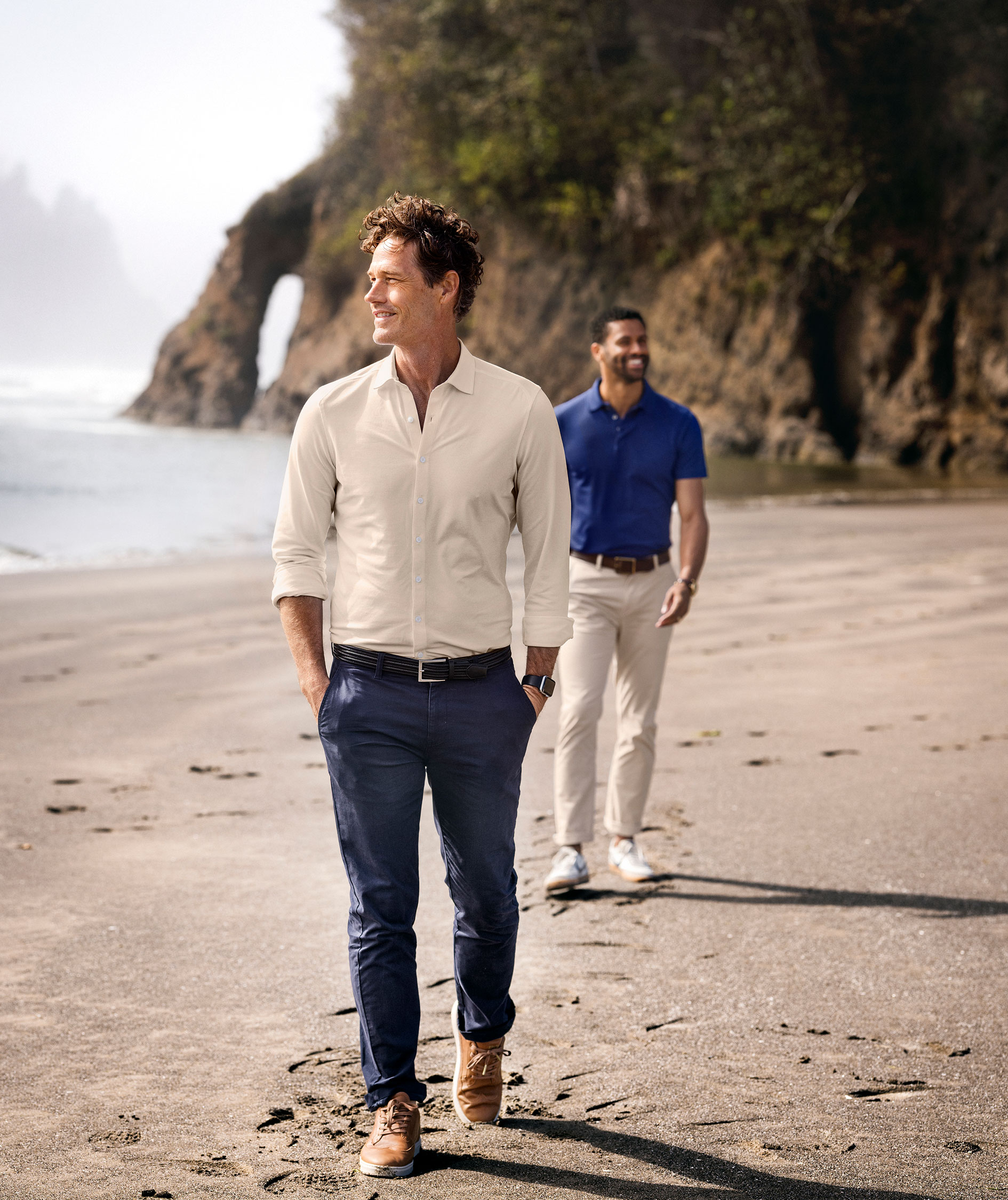 Cutter & Buck Advantage Slim fit skjorte, Beige, large image number 5