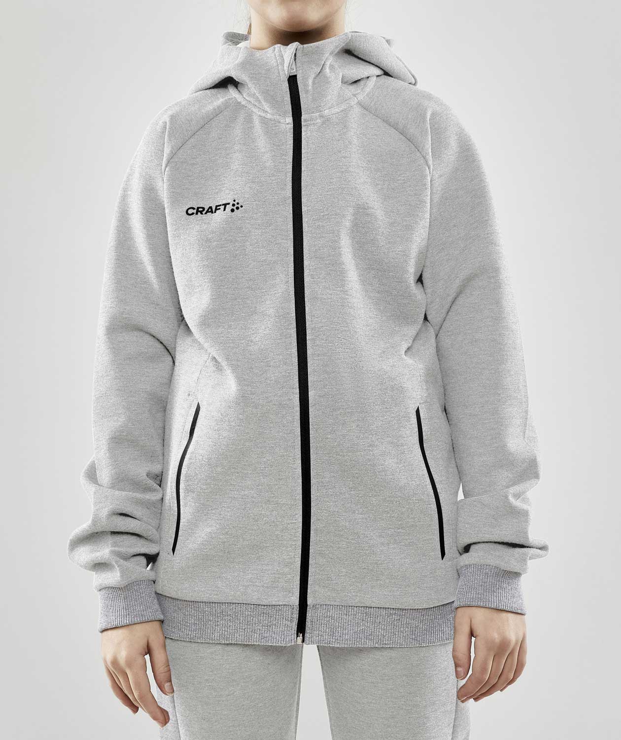 Craft Core Soul Full Zip hoodie till barn, Gr&aring;melerad