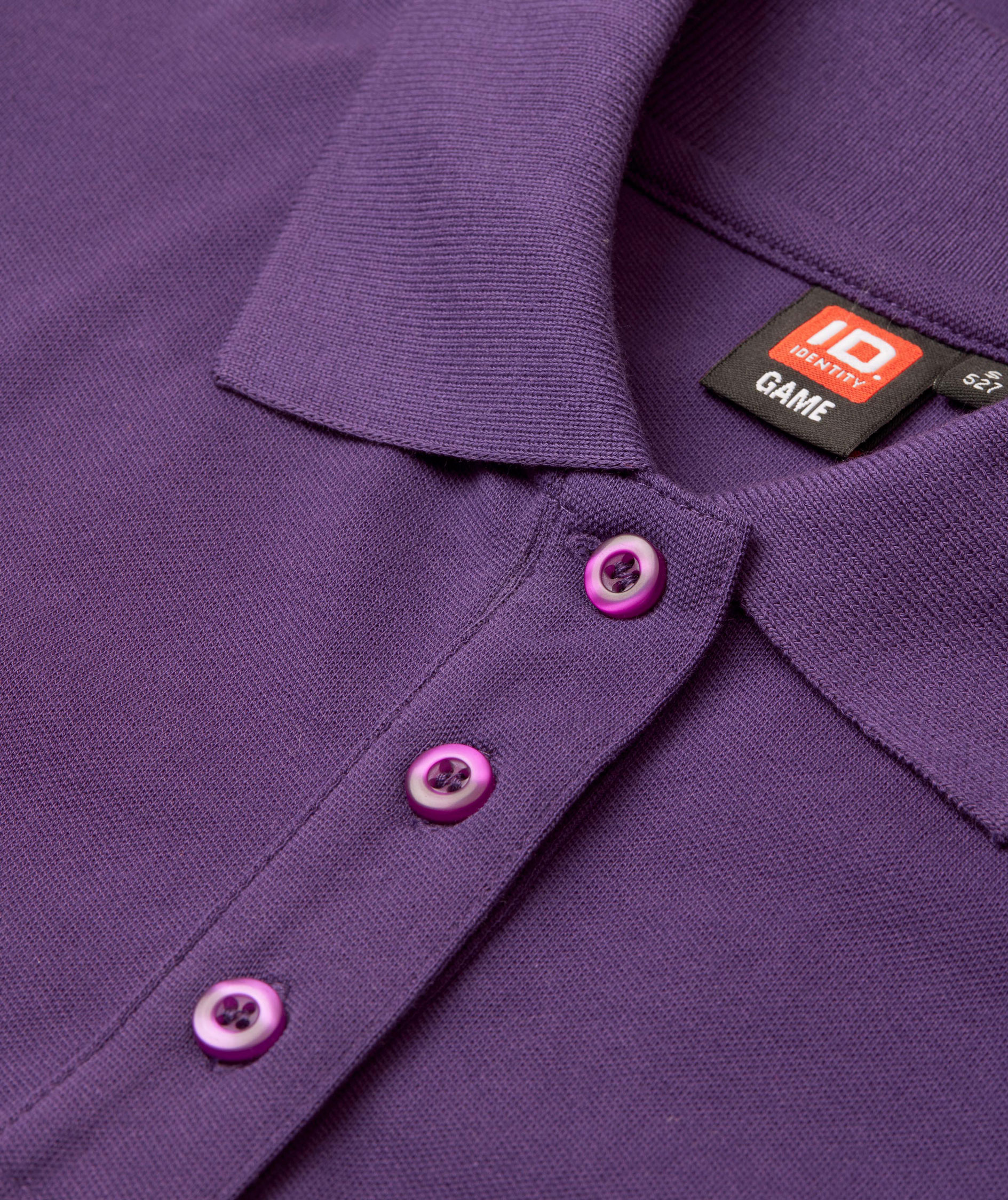 ID Pique Polo T-skjorte dame med stretch, Lilla, large image number 3