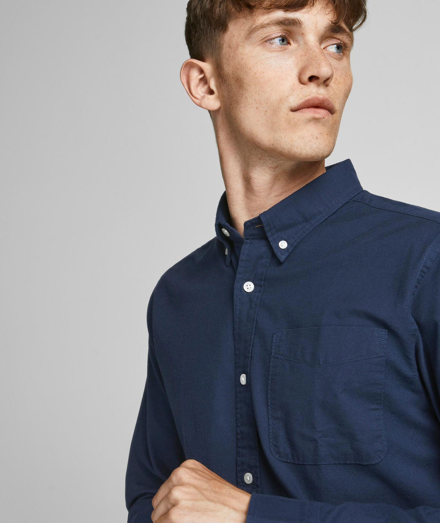 Jack & Jones Premium JPRBROOK Slim fit Oxford Hemd, Navy Blazer, large image number 6