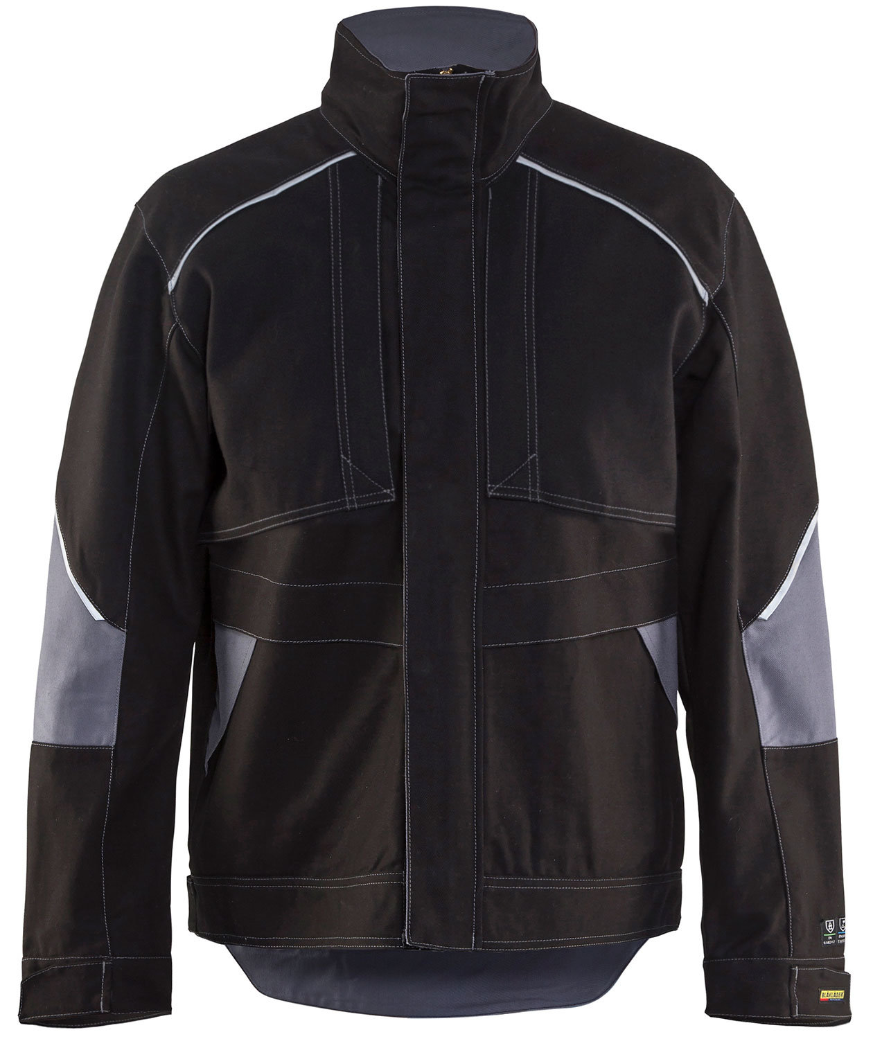 Bl&aring;kl&auml;der Anti-Flame jacka, Svart/Gr&aring;, large image number 0