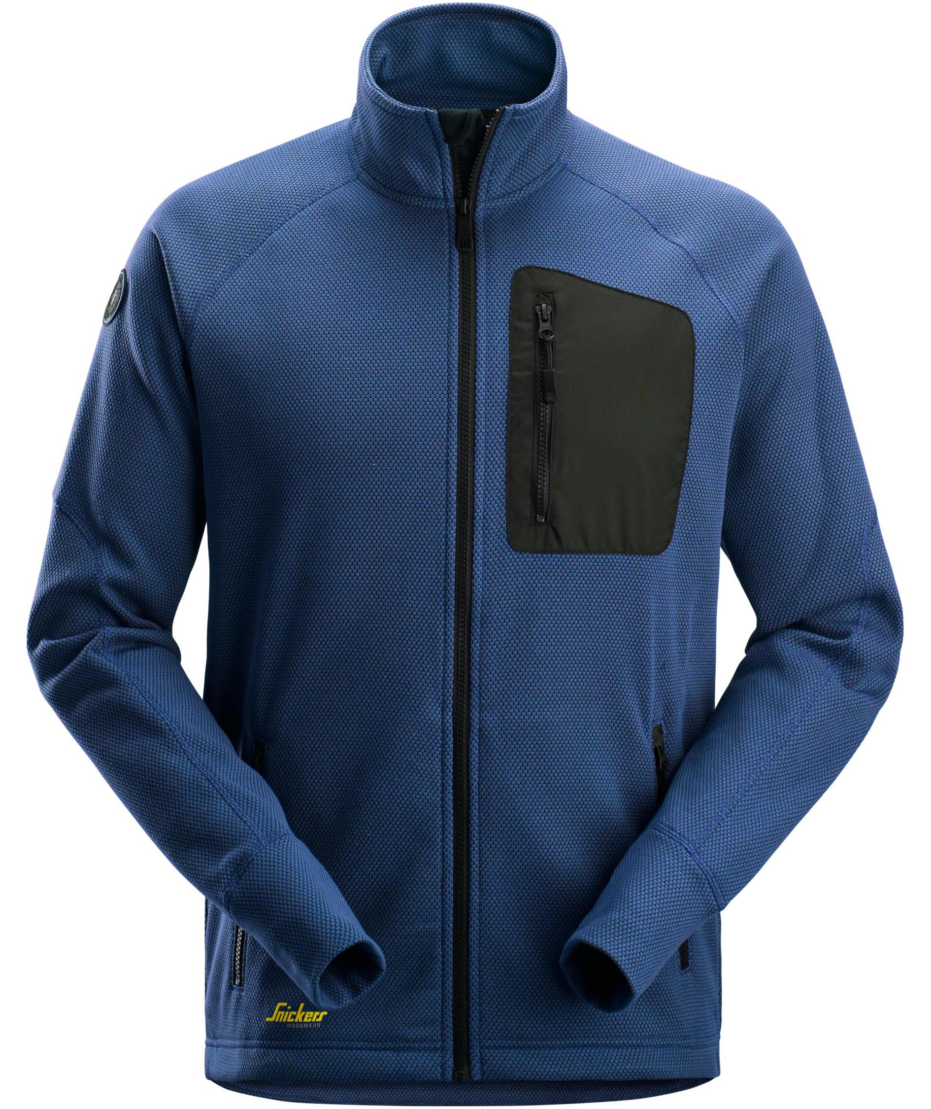 Snickers FlexiWork fleece cardigan 8042, Deep Blue/Black, Deep Blue/Black, swatch