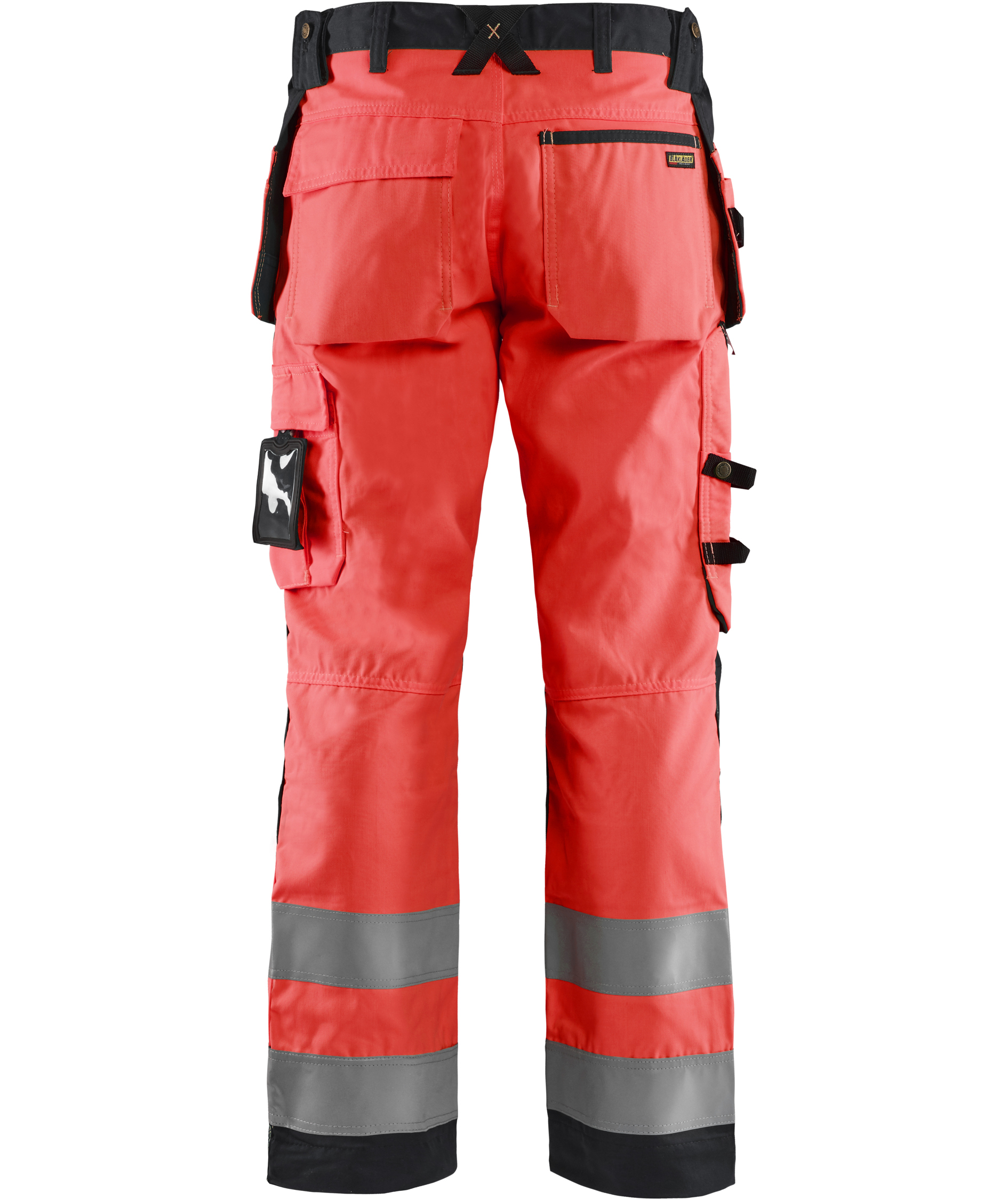 Bl&aring;kl&auml;der hantverksbyxa, Varsel r&ouml;d/svart, large image number 1