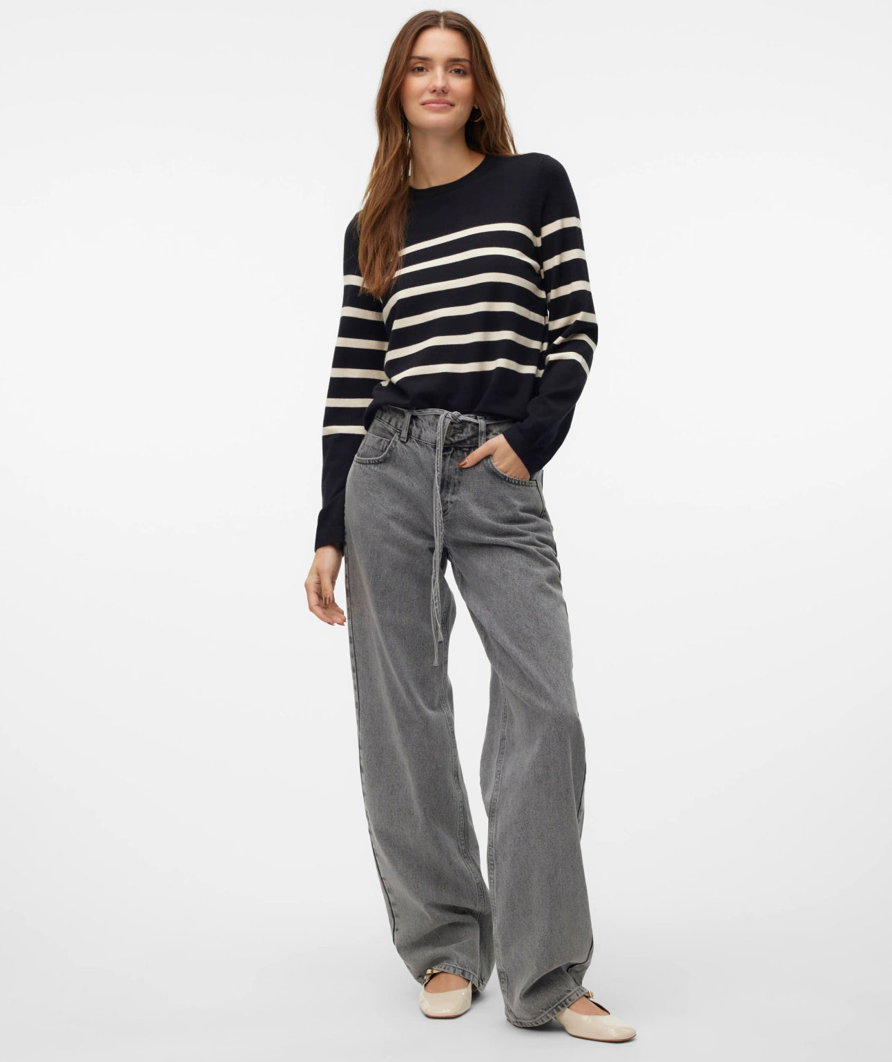 Vero Moda VMSABA Damen Strickpullover, Black Birch, large image number 5
