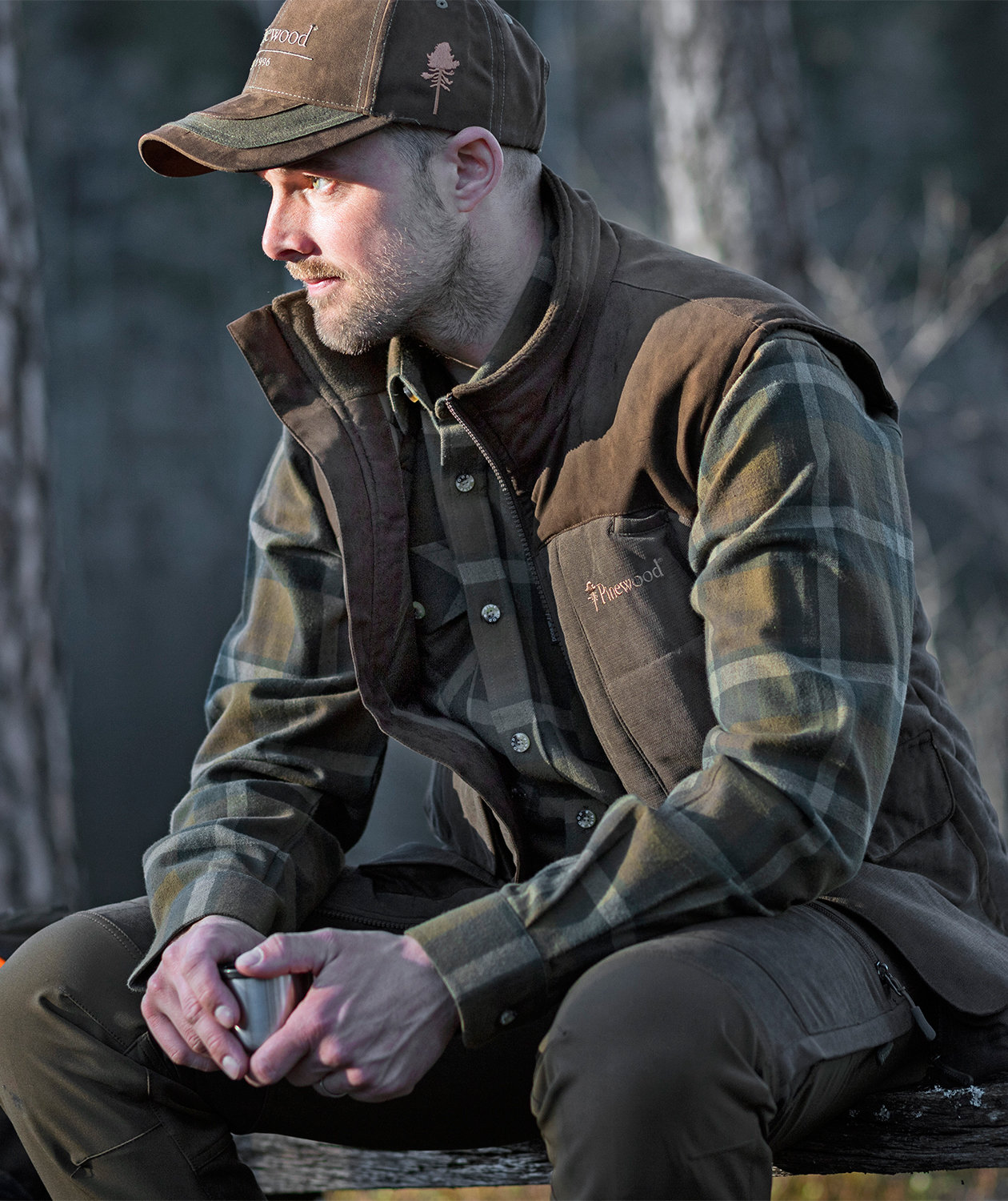 Pinewood&nbsp;Abisko vest, Suede Brown