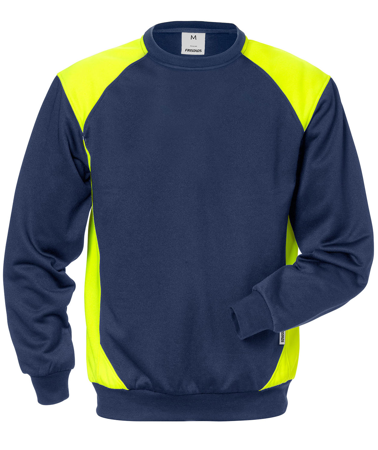 Fristads sweatshirt 7148 SHV, Marin/Hi-Vis gul