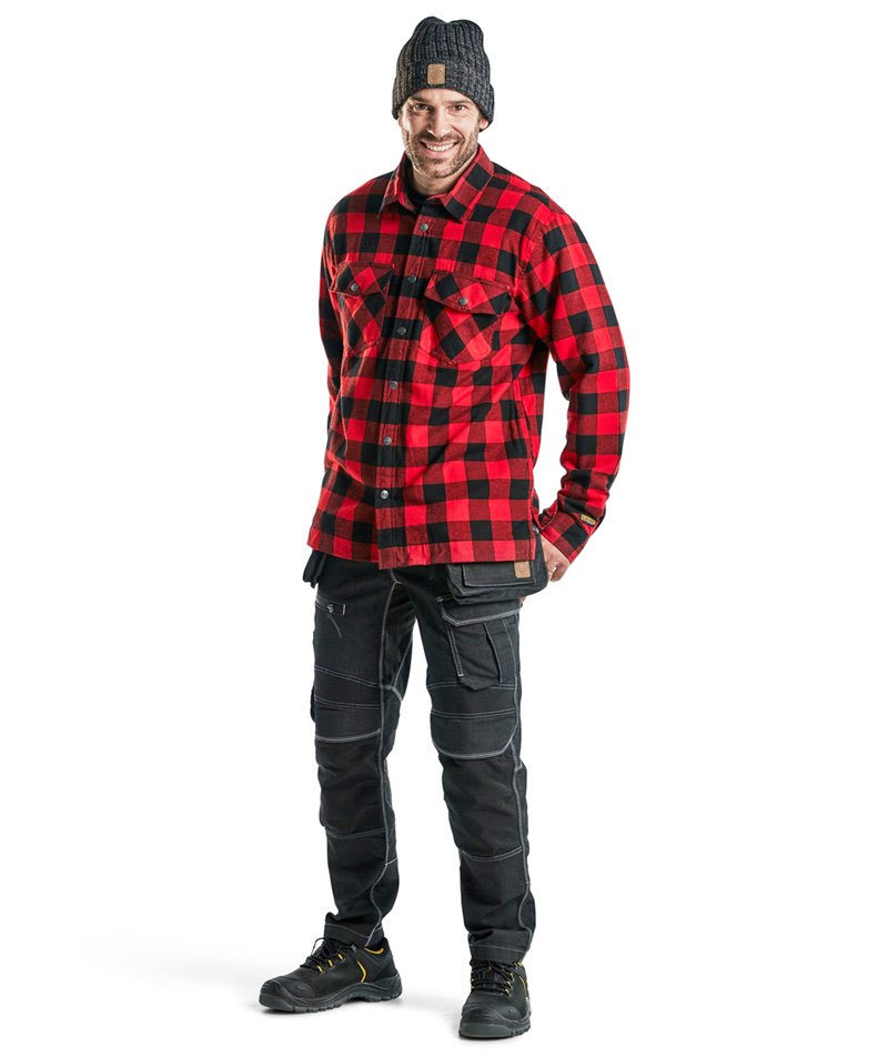 Bl&aring;kl&auml;der set med flanellskjorta, T-shirt och m&ouml;ssa, , large image number 2