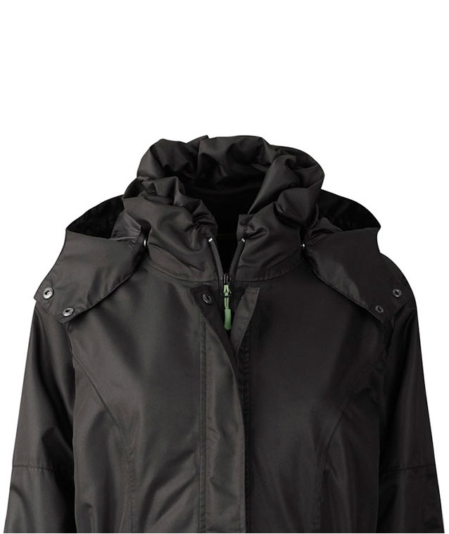 Xplor Care zip-in dame skaljakke med aftagelig h&aelig;tte, Sort, large image number 2