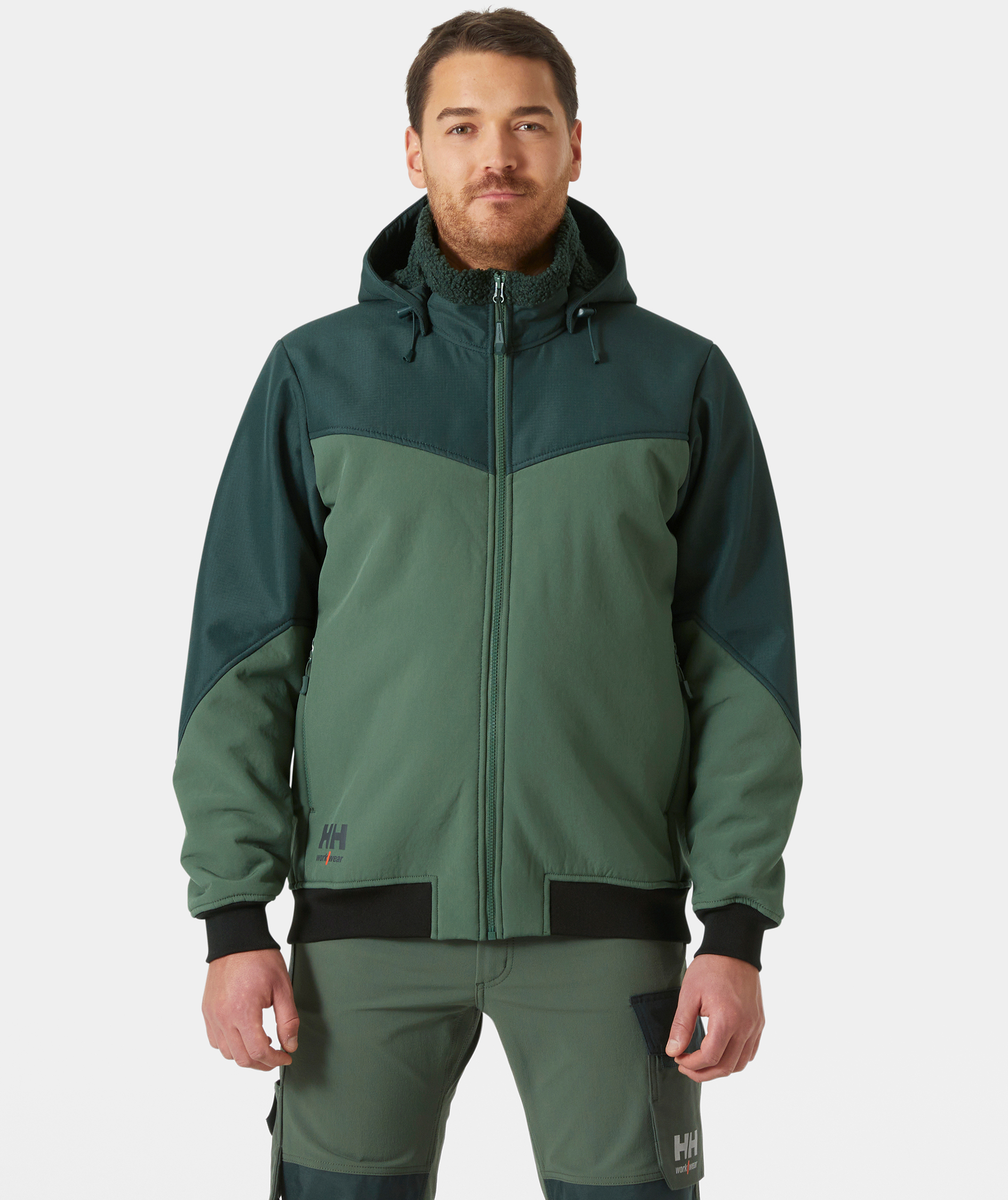 Helly Hansen Oxford softshell vinterjakke, Spruce/Darkest Spruce, large image number 1