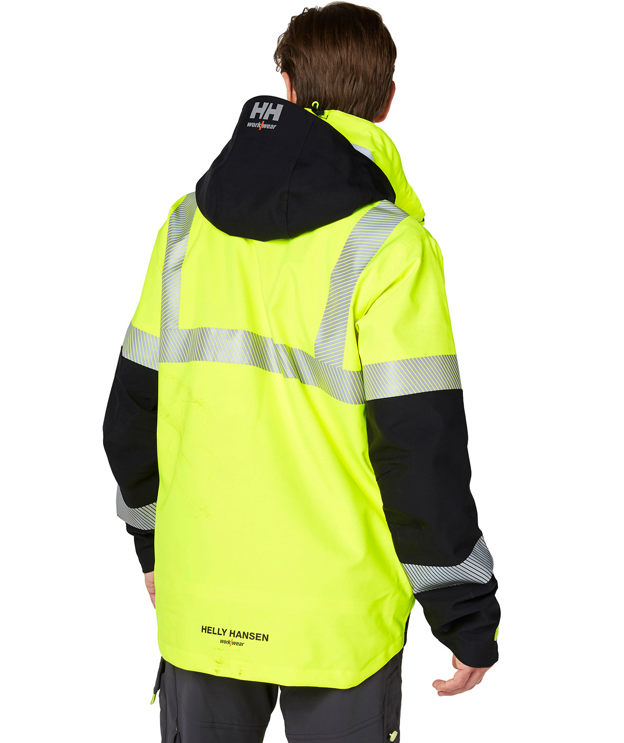 Helly Hansen ICU shell jacket, Hi-vis yellow/charcoal, large image number 2
