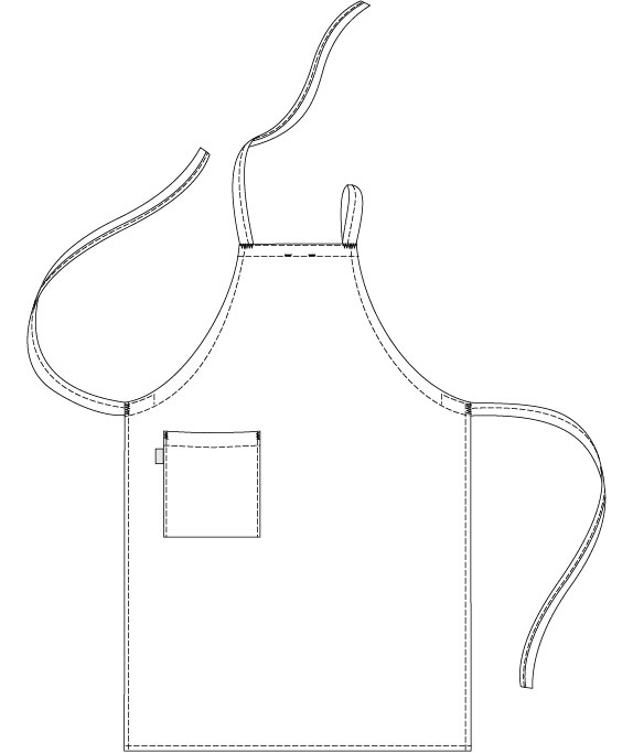 Segers 2337 brystlommeforkle med lomme, Dark navy, Dark navy, large image number 2