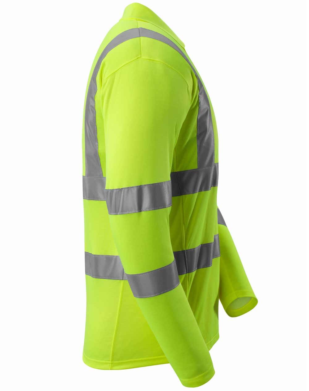 Mascot Safe Classic long-sleeved polo shirt, Hi-Vis Yellow, large image number 3