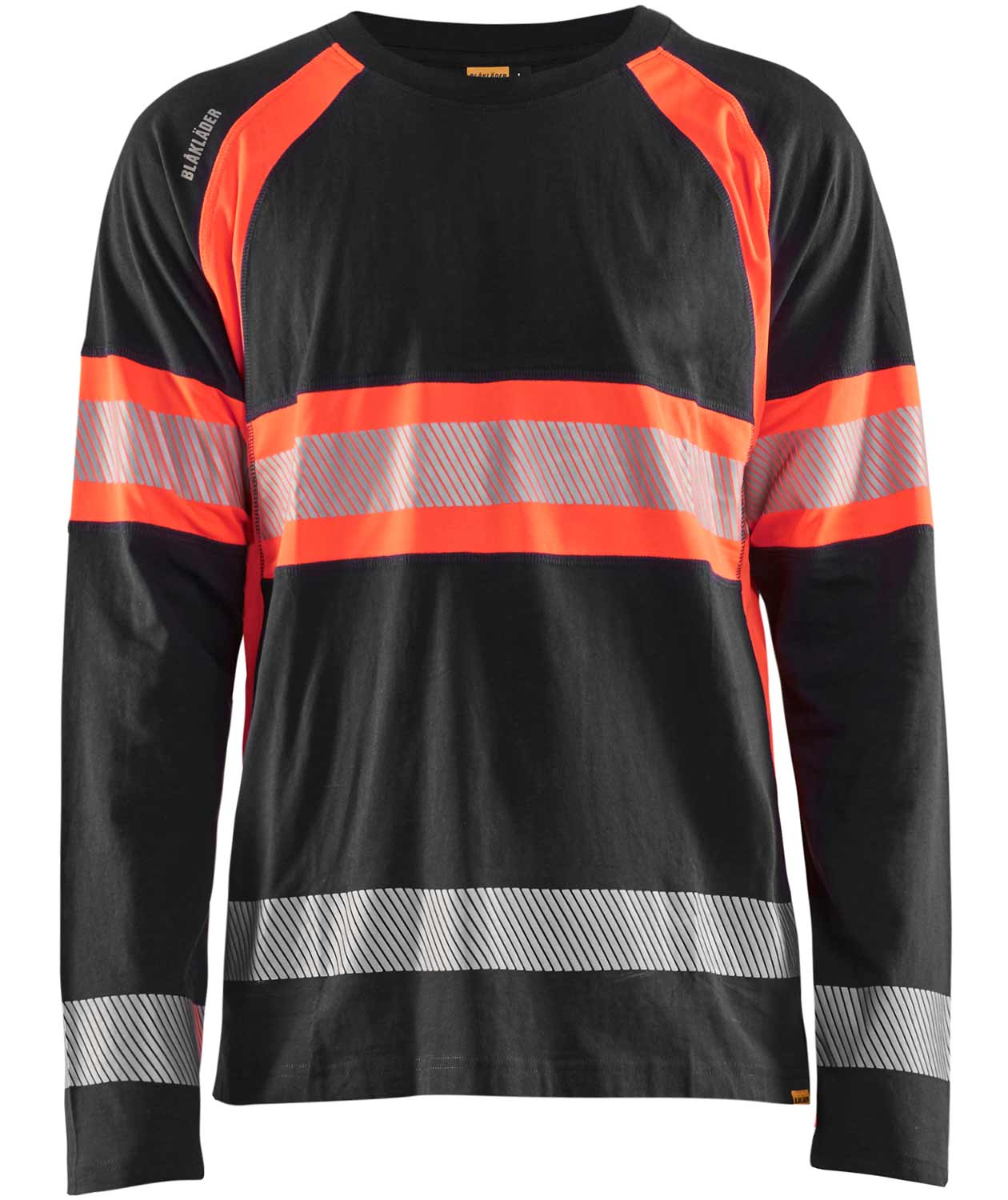 Bl&aring;kl&auml;der lang&aelig;rmet T-shirt, Sort/Hi-Vis R&oslash;d, Sort/Hi-Vis R&oslash;d, swatch