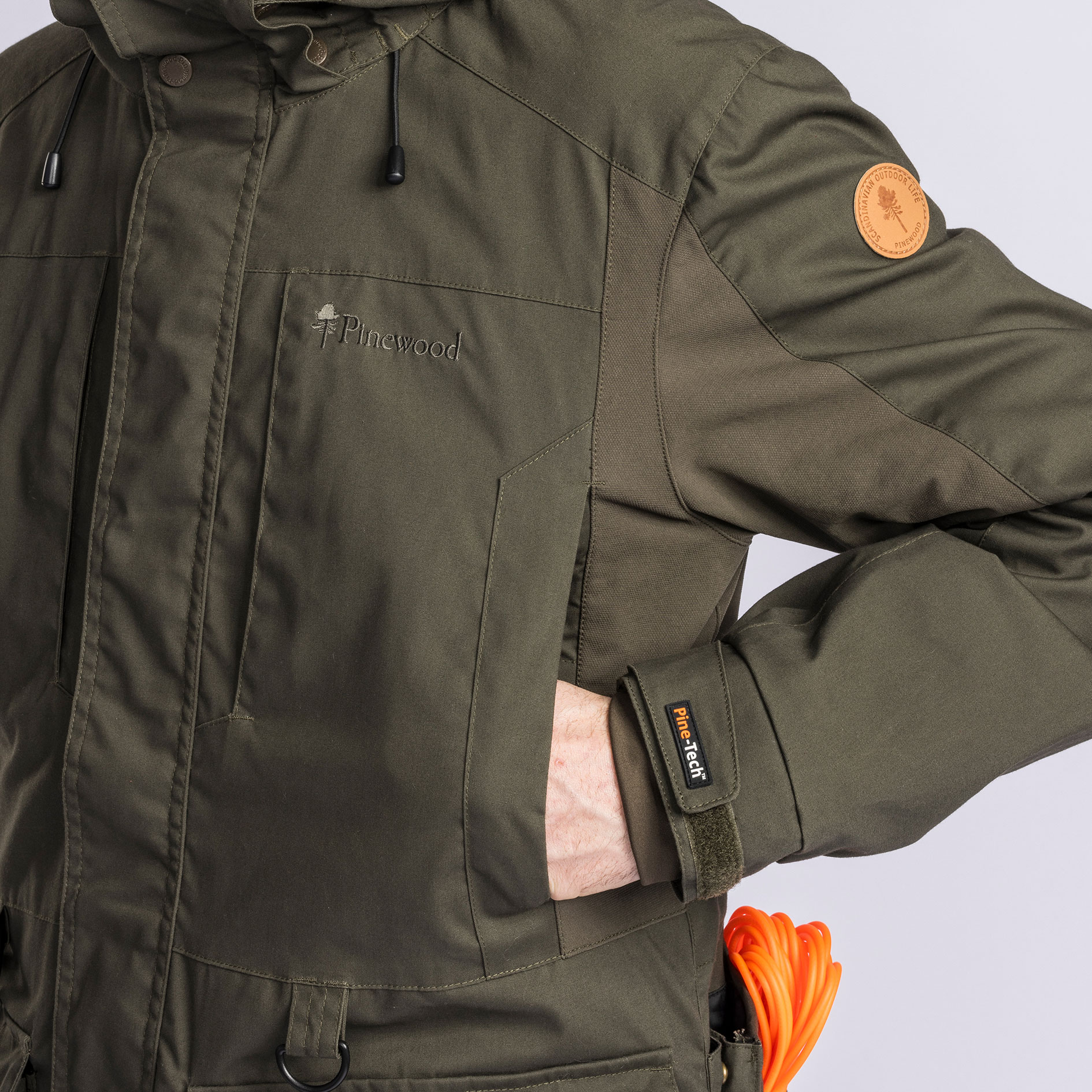 Pinewood Dog Sports Trainer Extreme jakke, Moss green, large image number 4