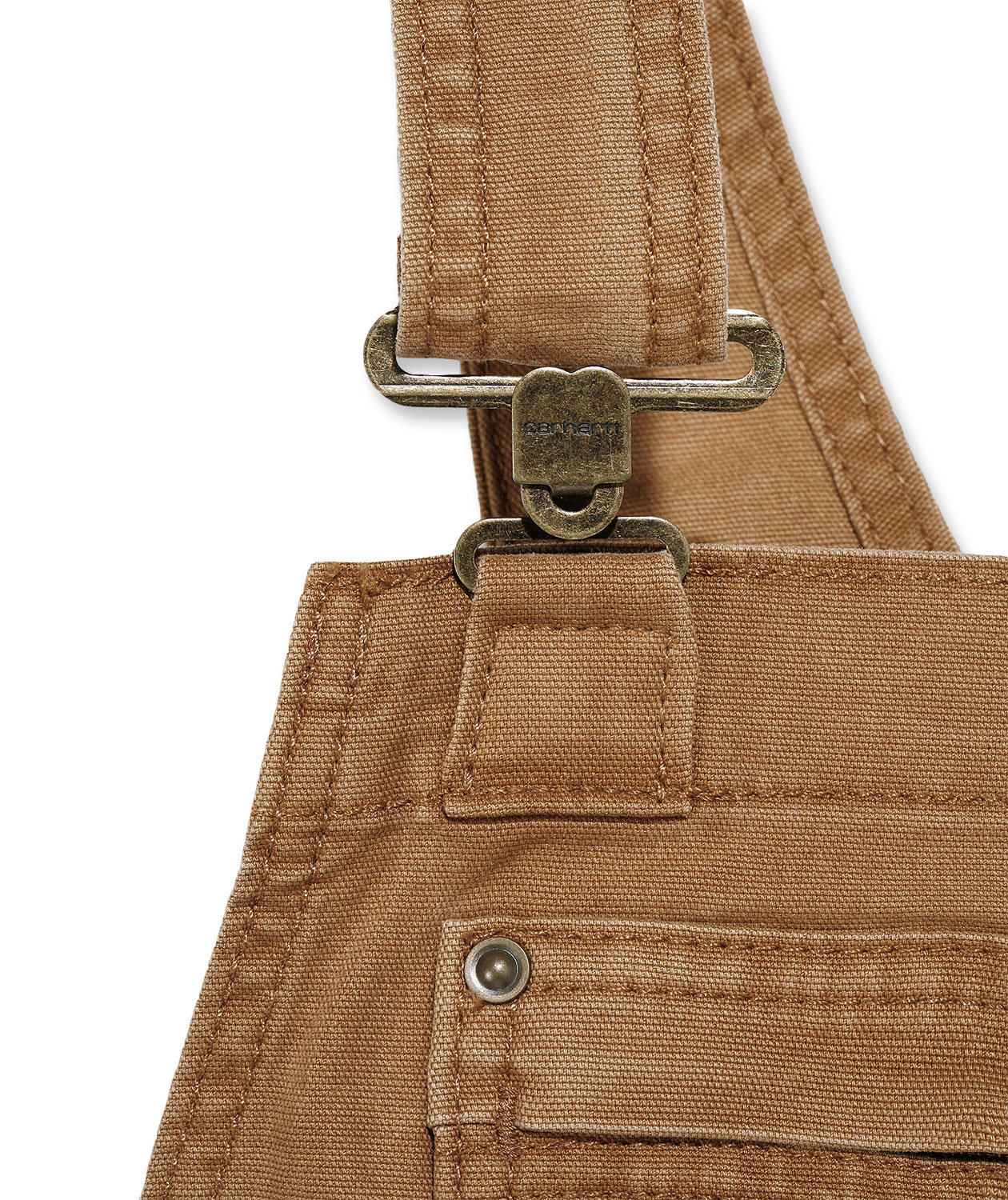 Carhartt Double Front BIB overall dam, Brun, large image number 3
