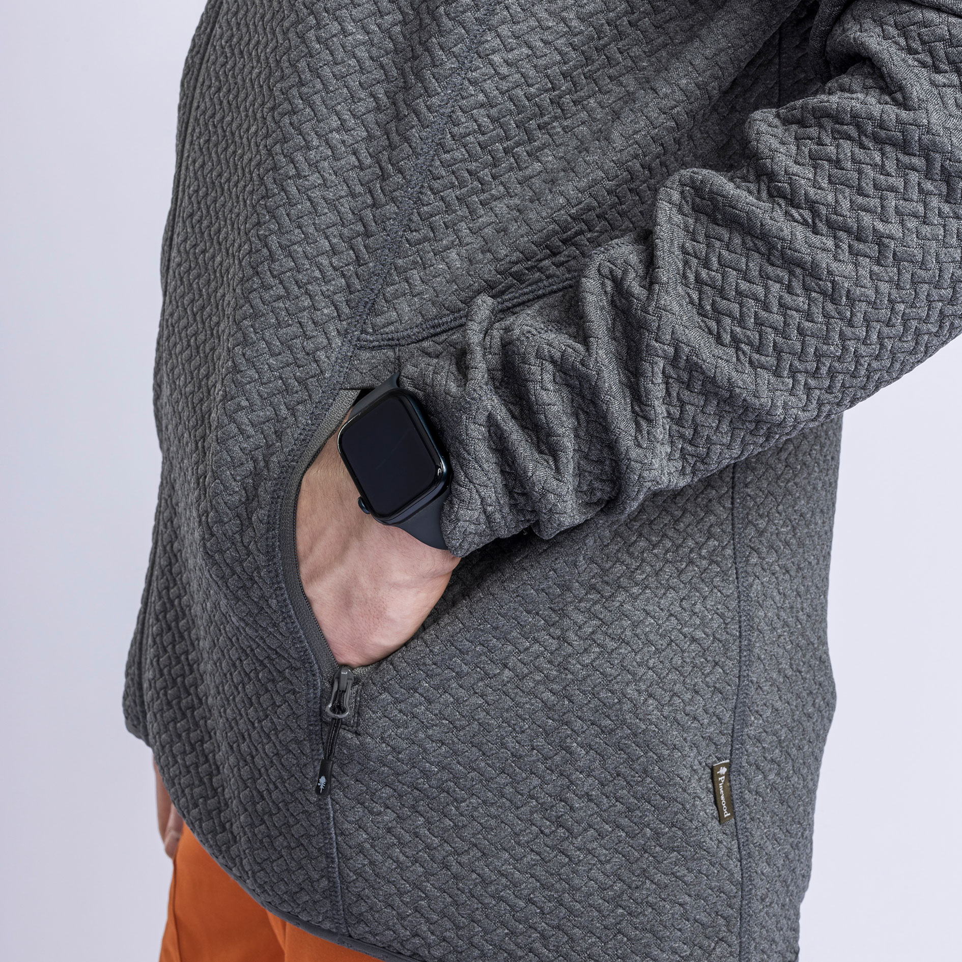 Pinewood Everyday Travel h&aelig;ttetr&oslash;je med lyn, Grey melange , large image number 3