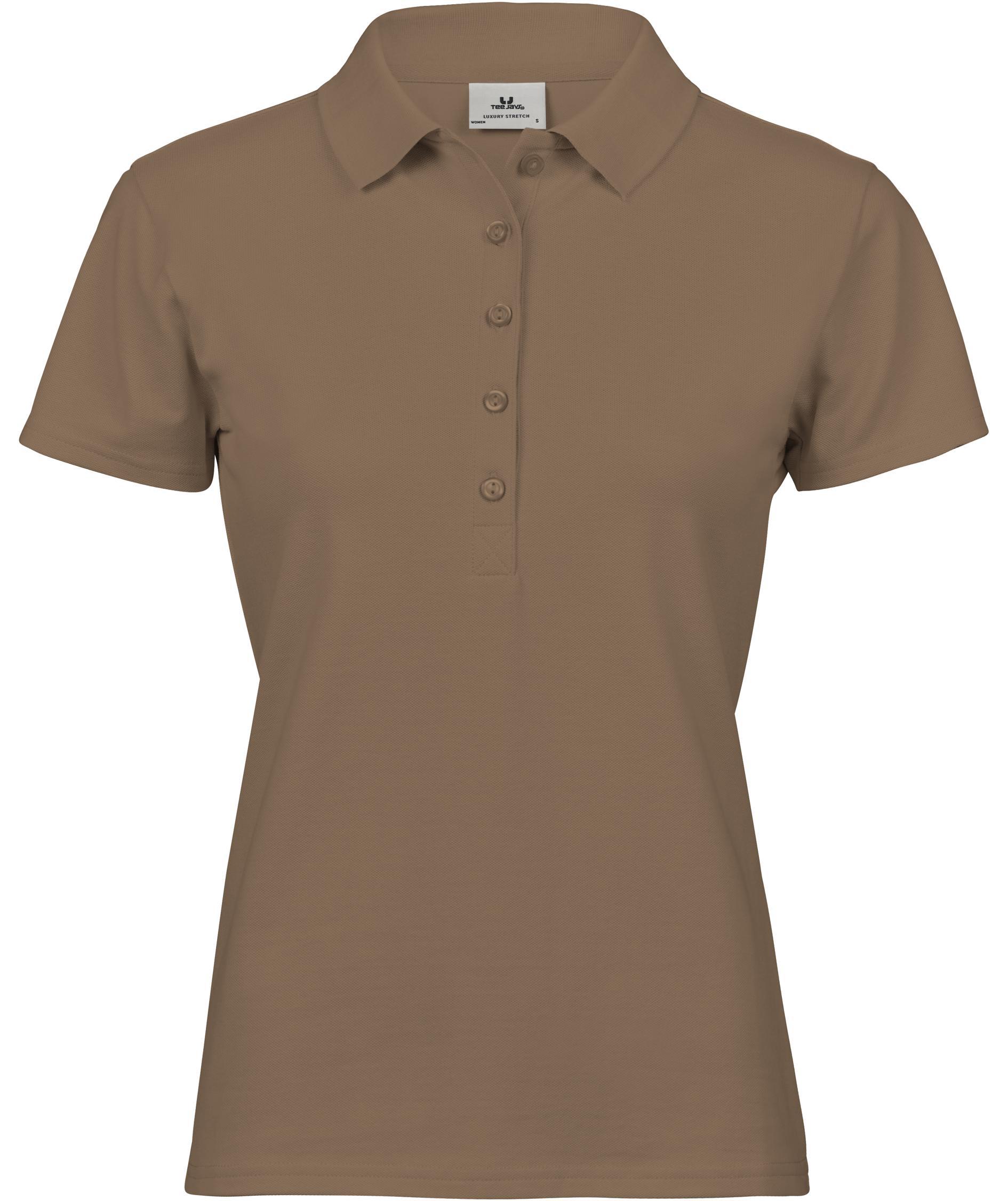 Tee Jays Luxury Stretch dame polo T-shirt, Wood, Wood, swatch