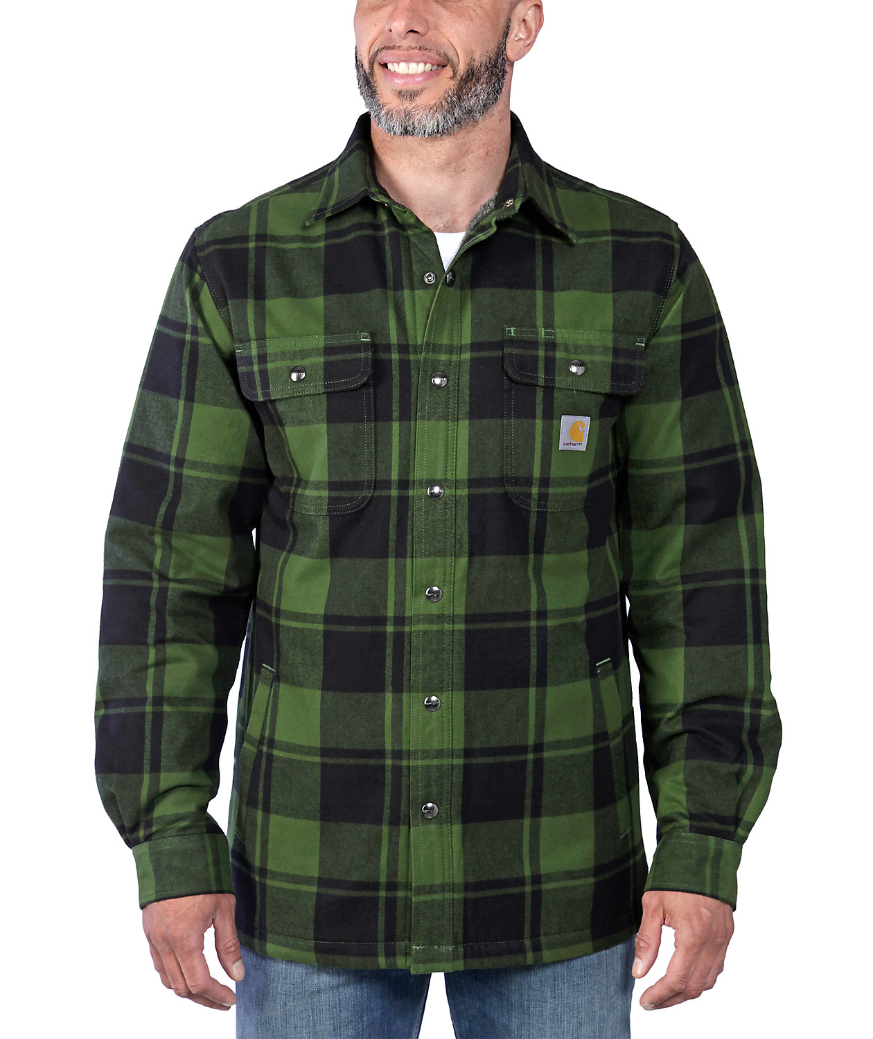 Carhartt fodrad flanellskjorta jacka, Chive