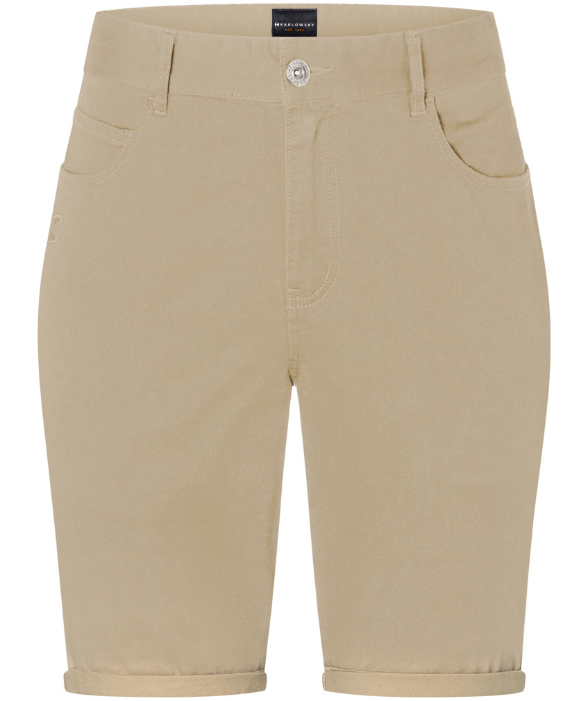 Karlowsky Classic-stretch shorts dam, Pebble beige